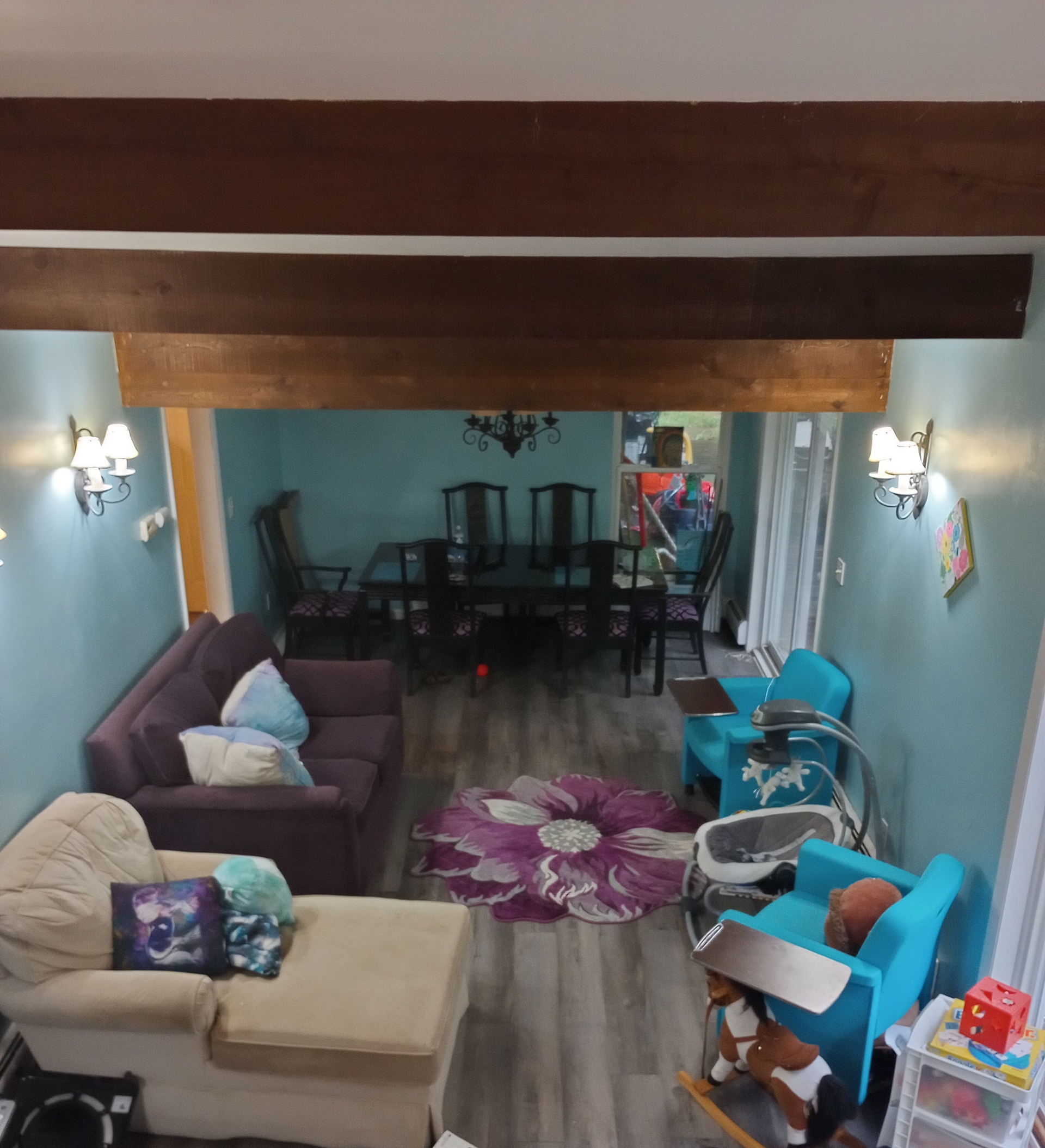 After Leveled Floor, Lighting, Flooring