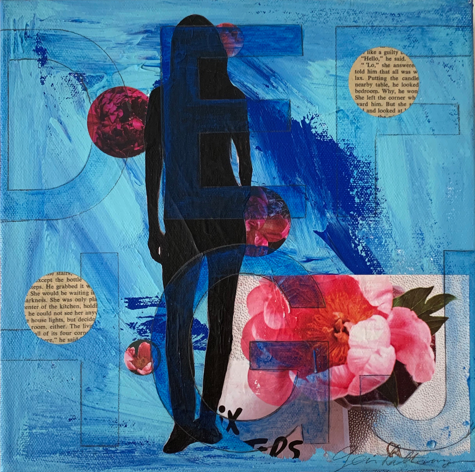 Modern Girl, 12" x 12"