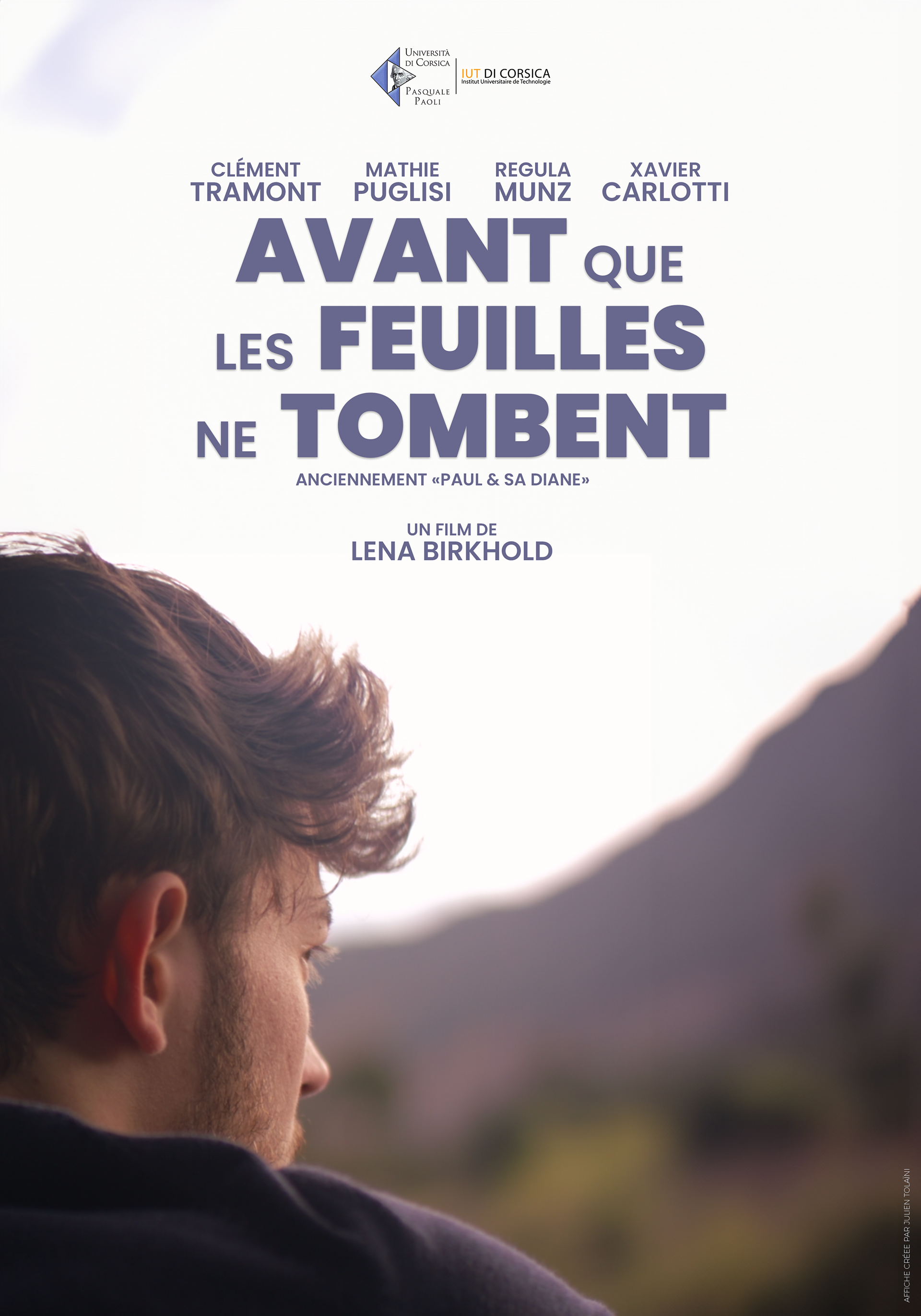 Affiche du court métrage universitaire "Avant que les feuilles ne tombent"