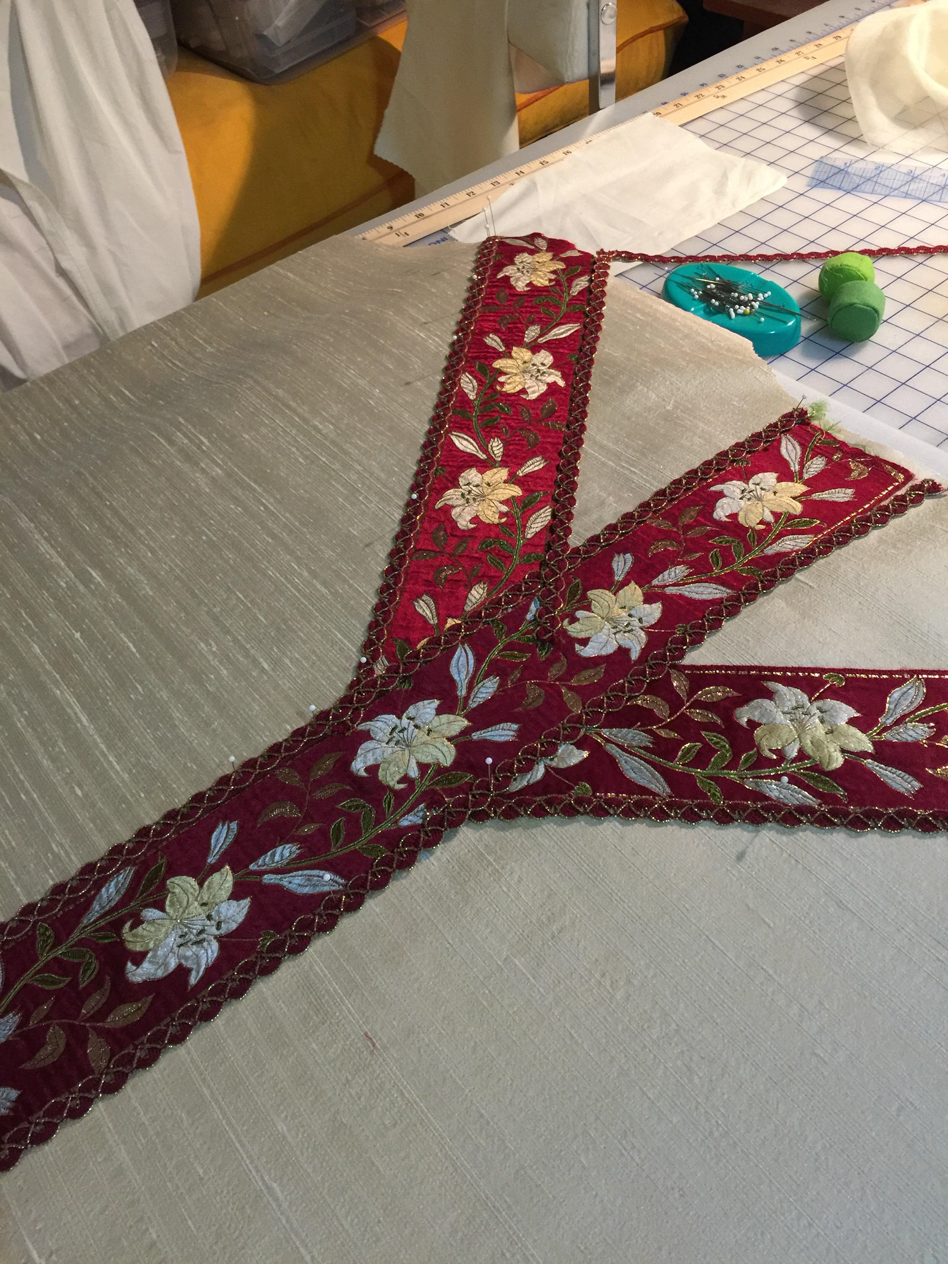 Back Vestment Ribbon Placement