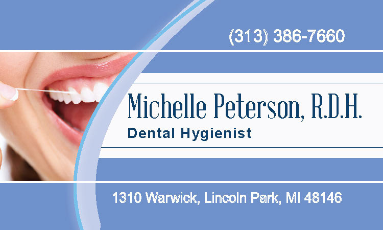 Dr. Izzo - Business Card - M. Peterson, Hygenist