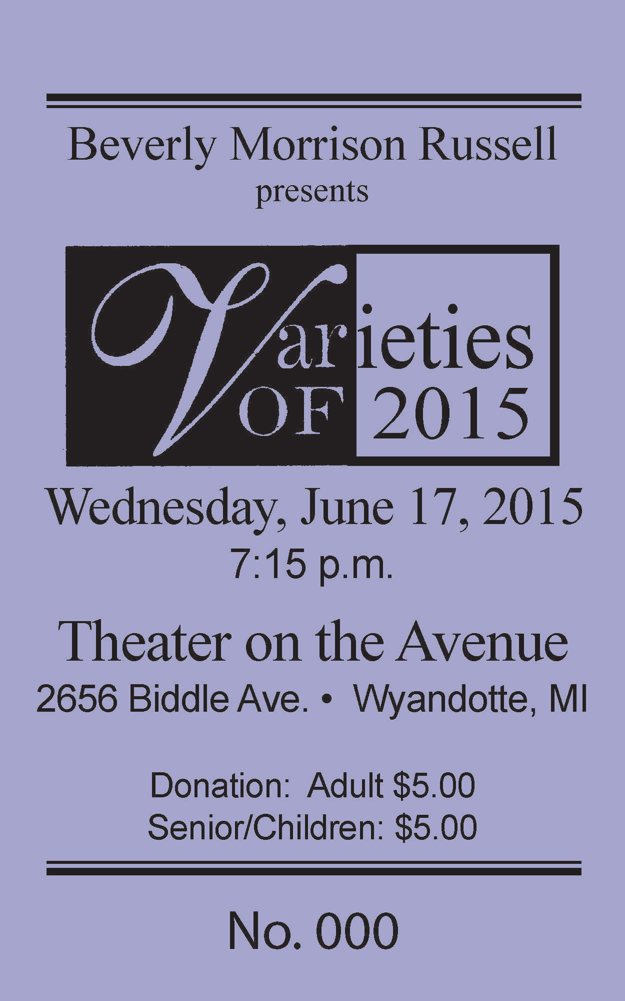 Dance Recital Ticket