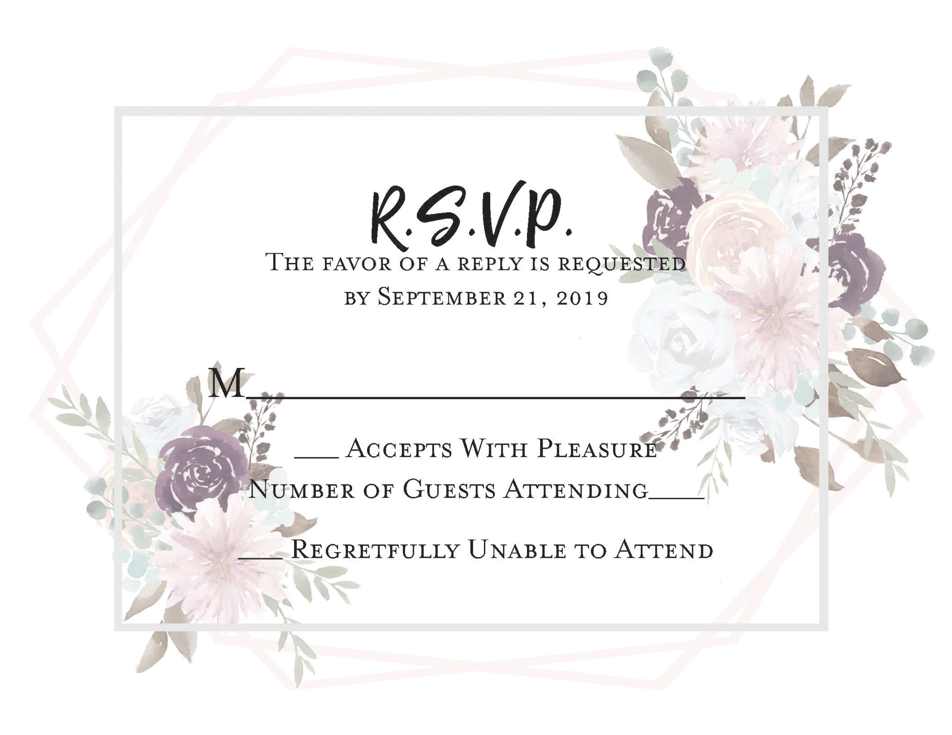 Wedding RSVP 2019