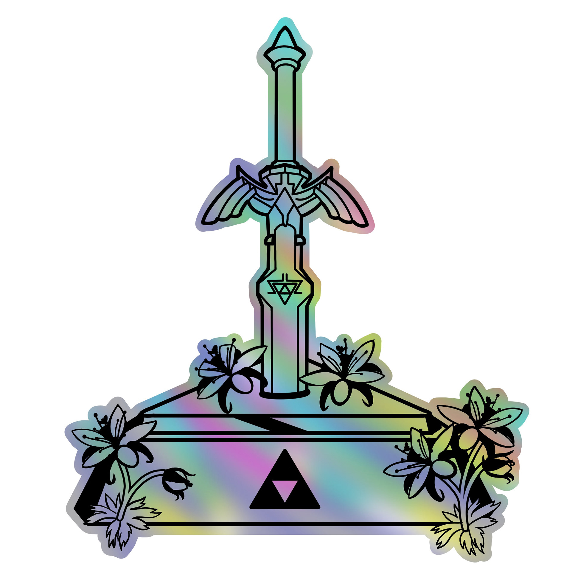 Master Sword Holographic Sticker