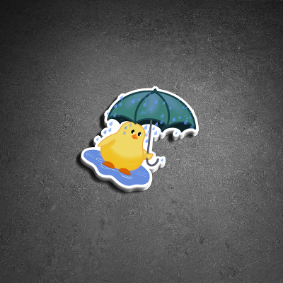 Rainy Day Ducky Sticker