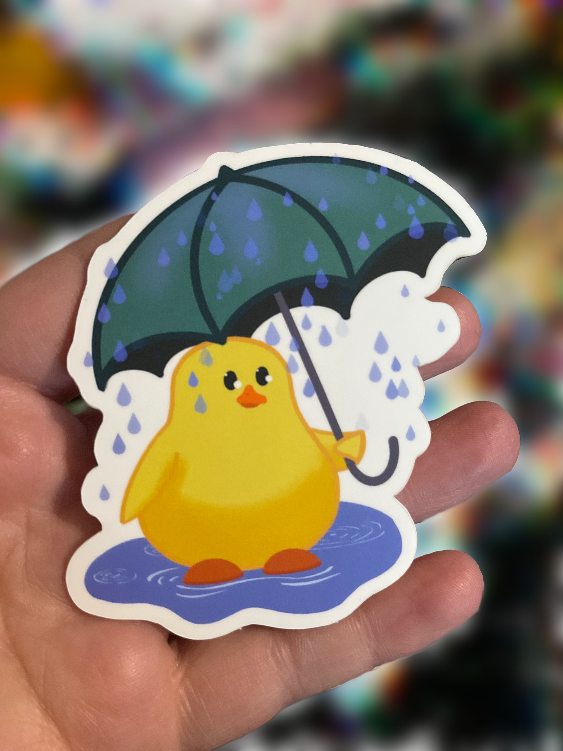 Rainy Day Ducky Sticker
