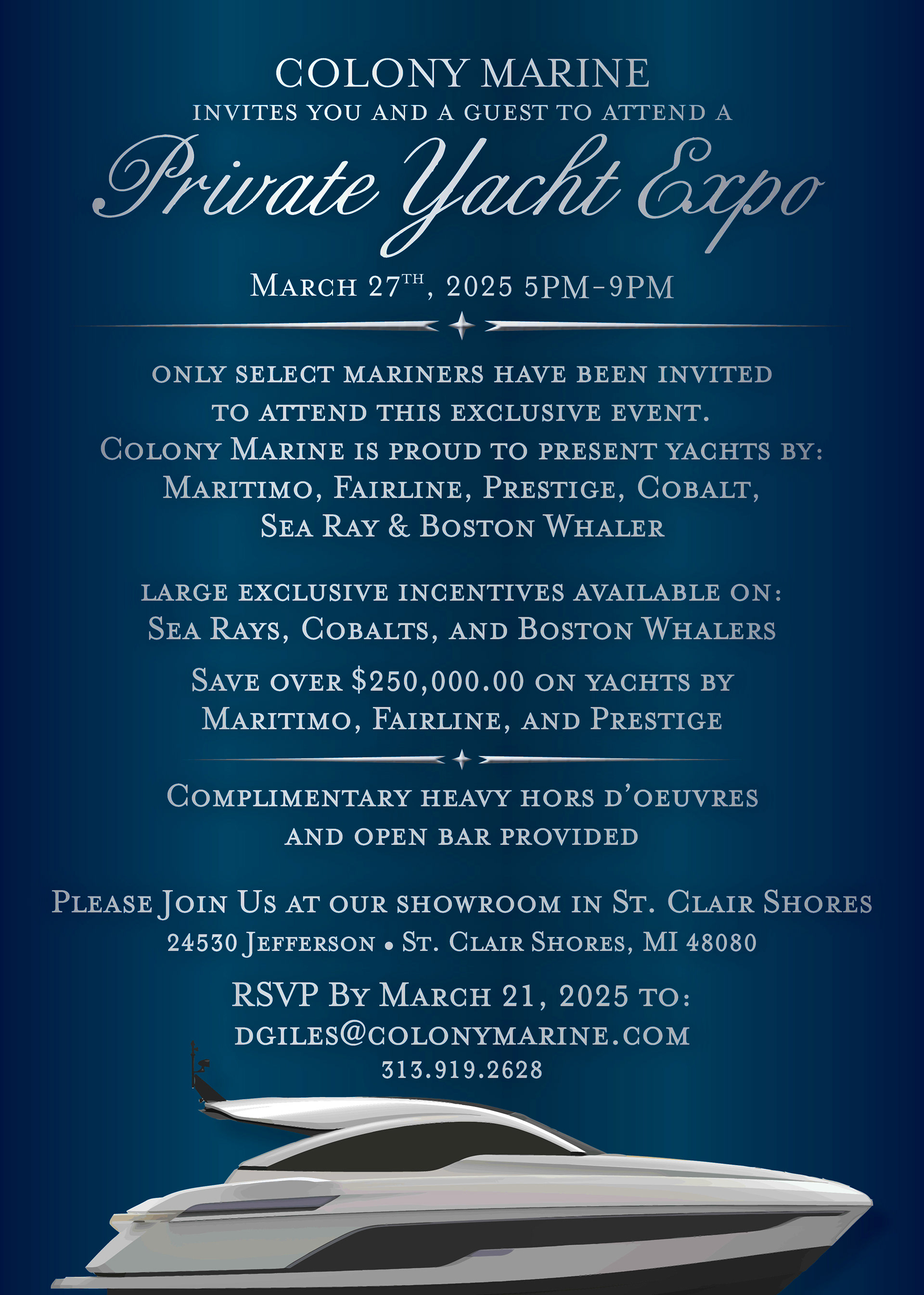 Yacht Expo Invitation 5" x 7"