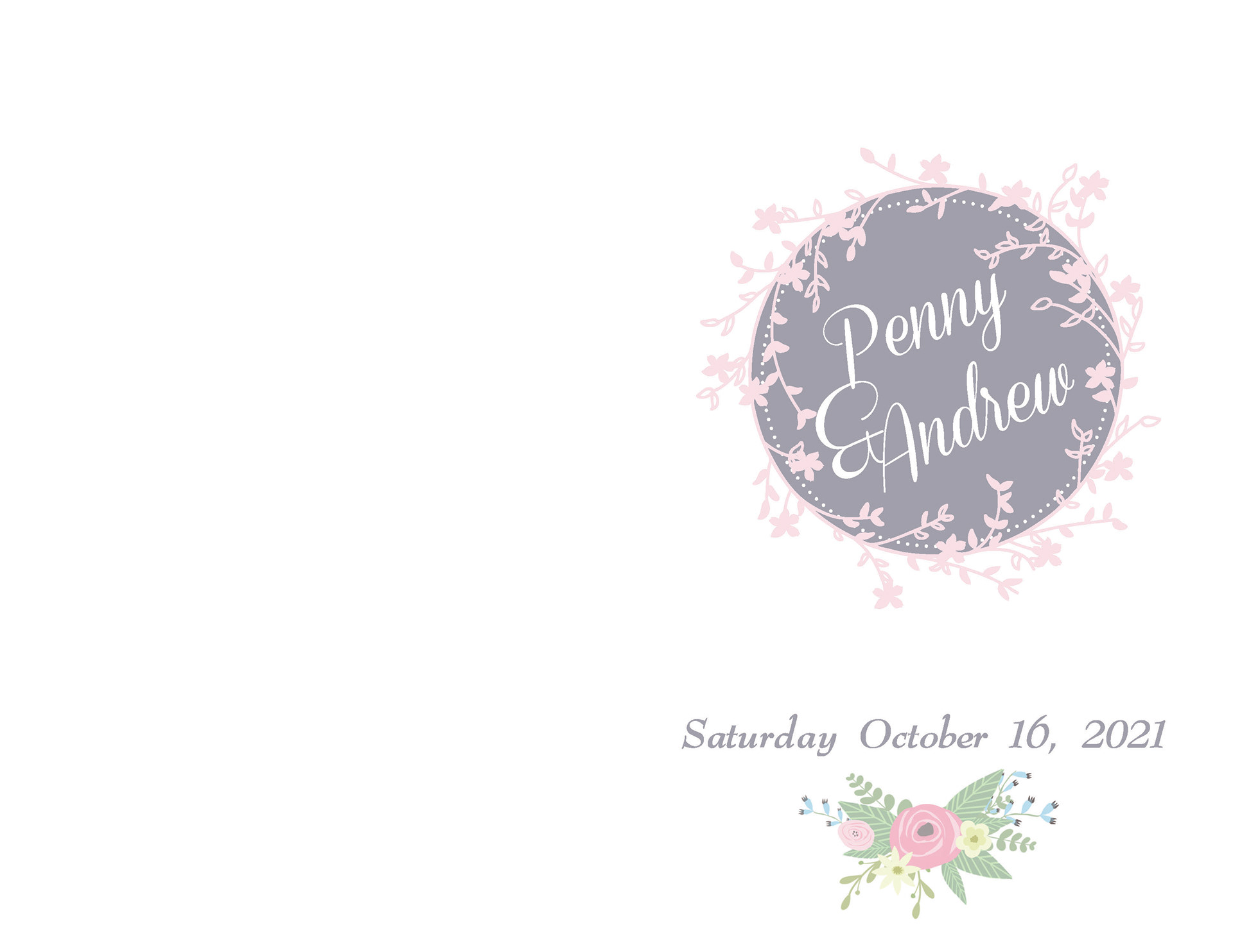 Wedding Program - Front Cover