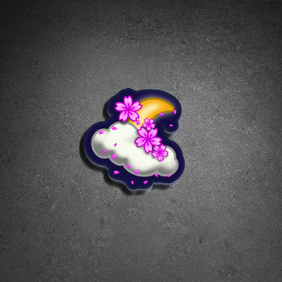 Sakura Moon Sticker
