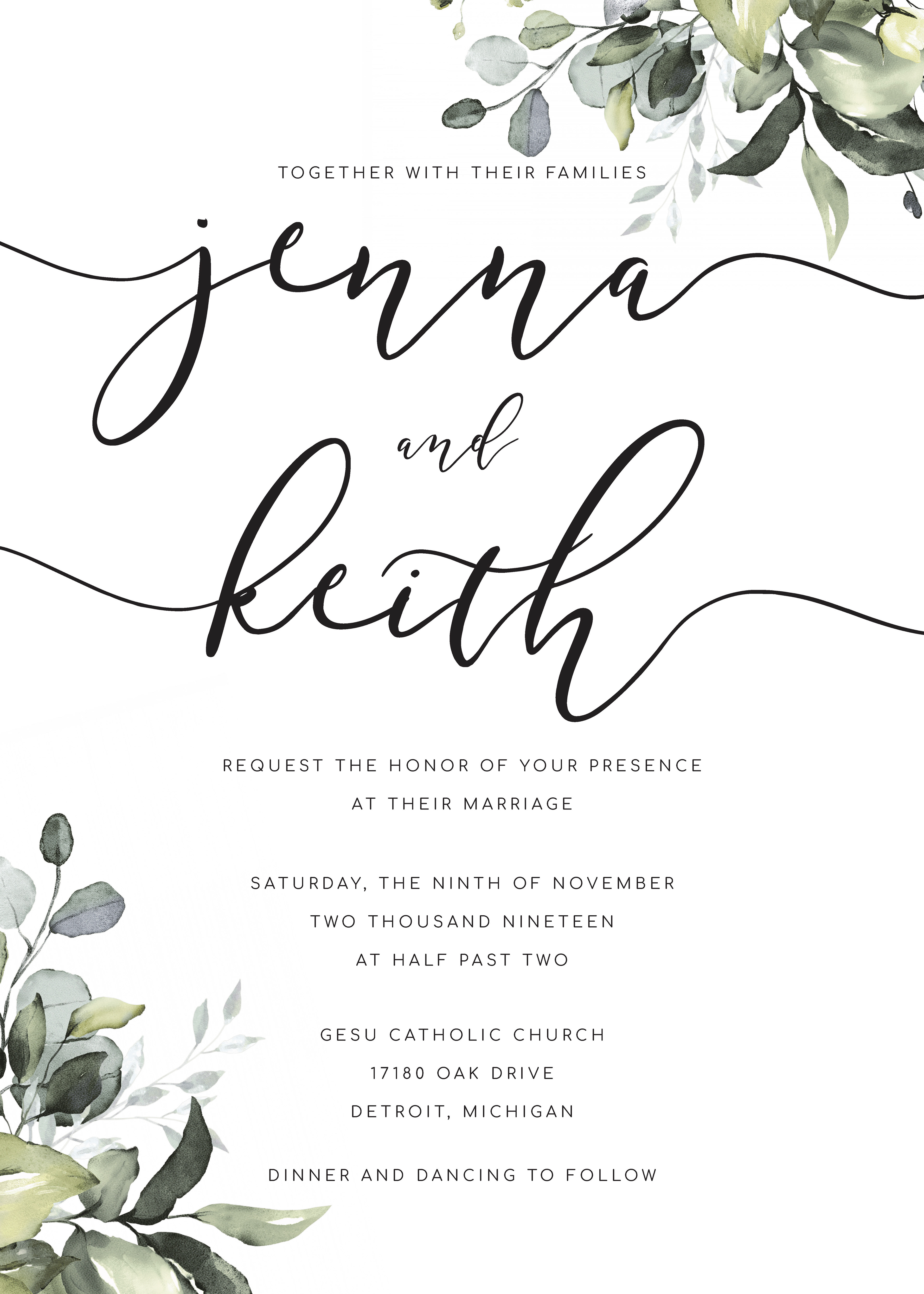 Wedding Invitation 2019