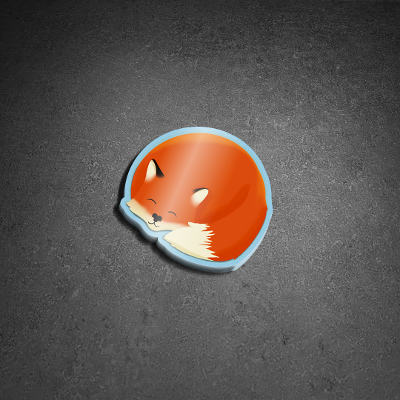 Sleepy Fox Sticker