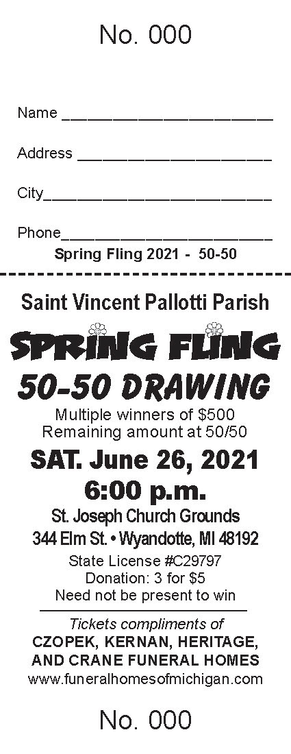 50/50 Raffle Ticket