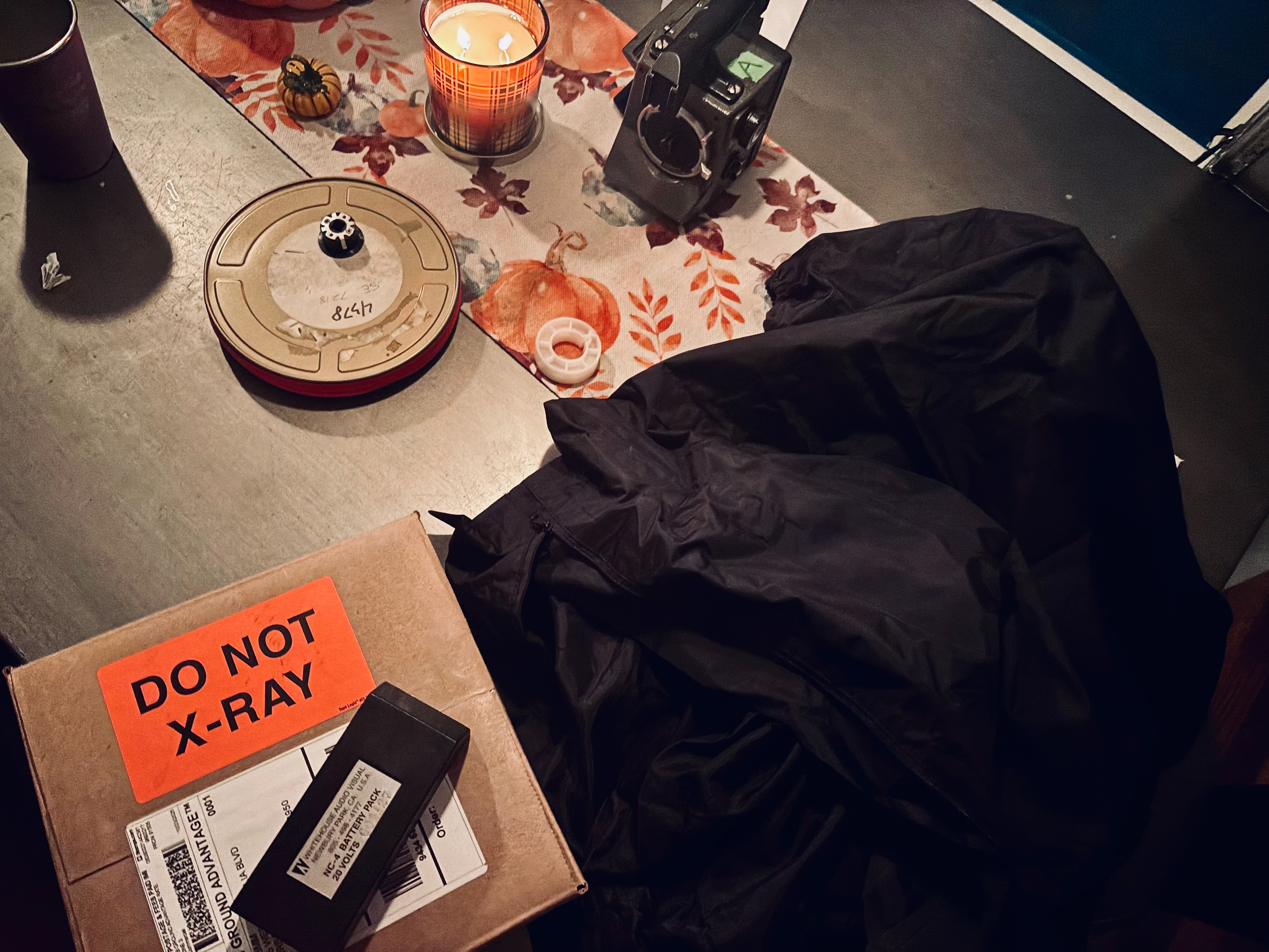 Loading with black bag