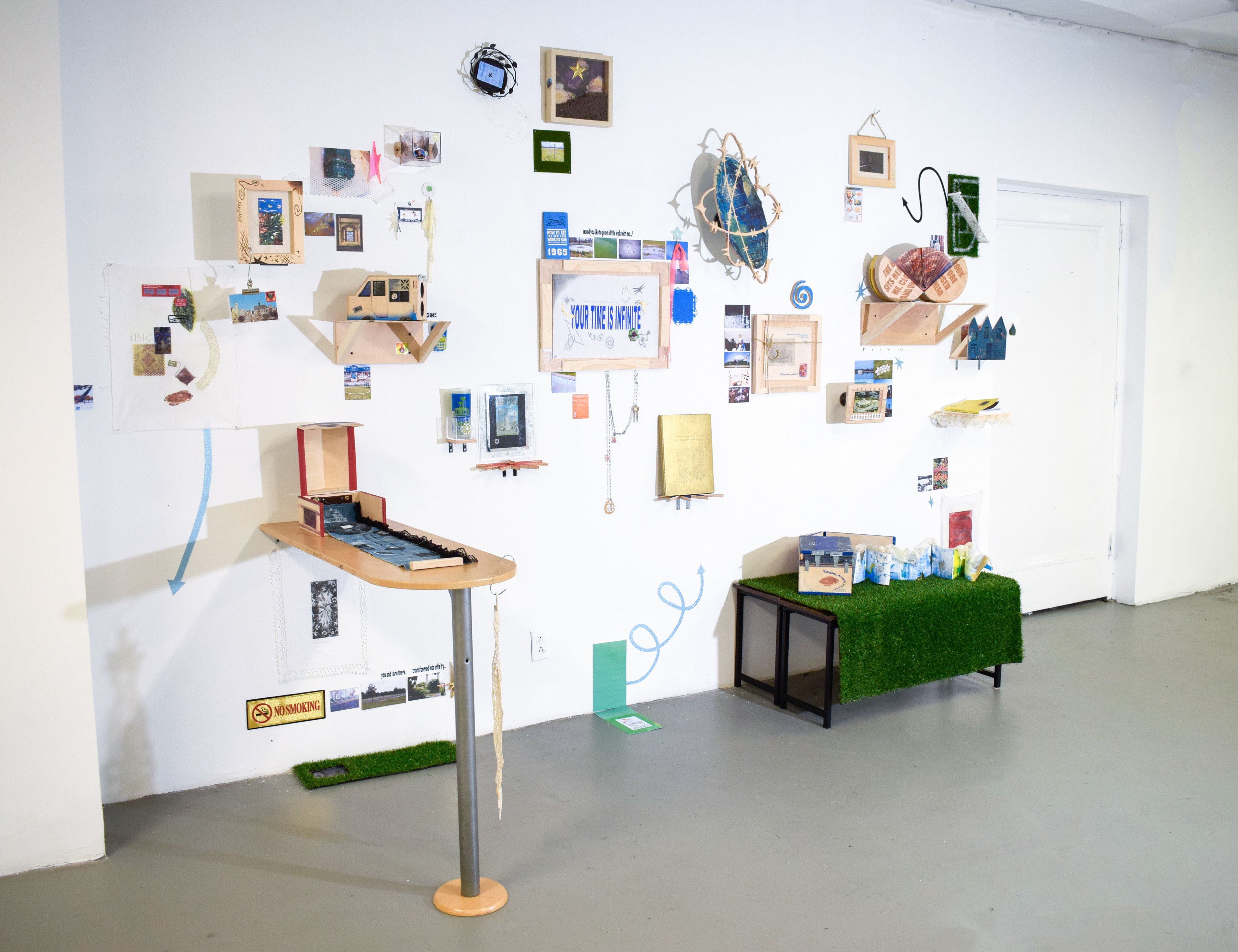 Queens: Your Time is Infinite, 2024, Multimedia installation of four artist books, dimensions variable