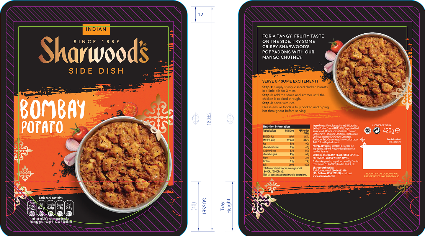 Sharwood's – Flexo Doy Pack – Artwork