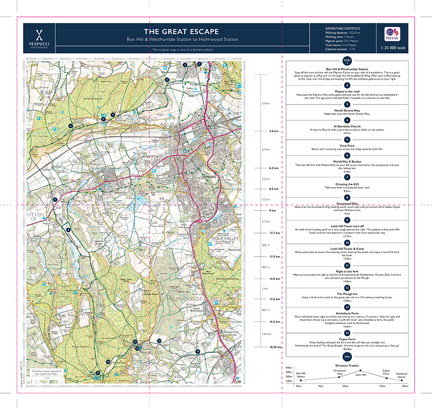 Vespucci – A5 12pp Folded Map – Artwork