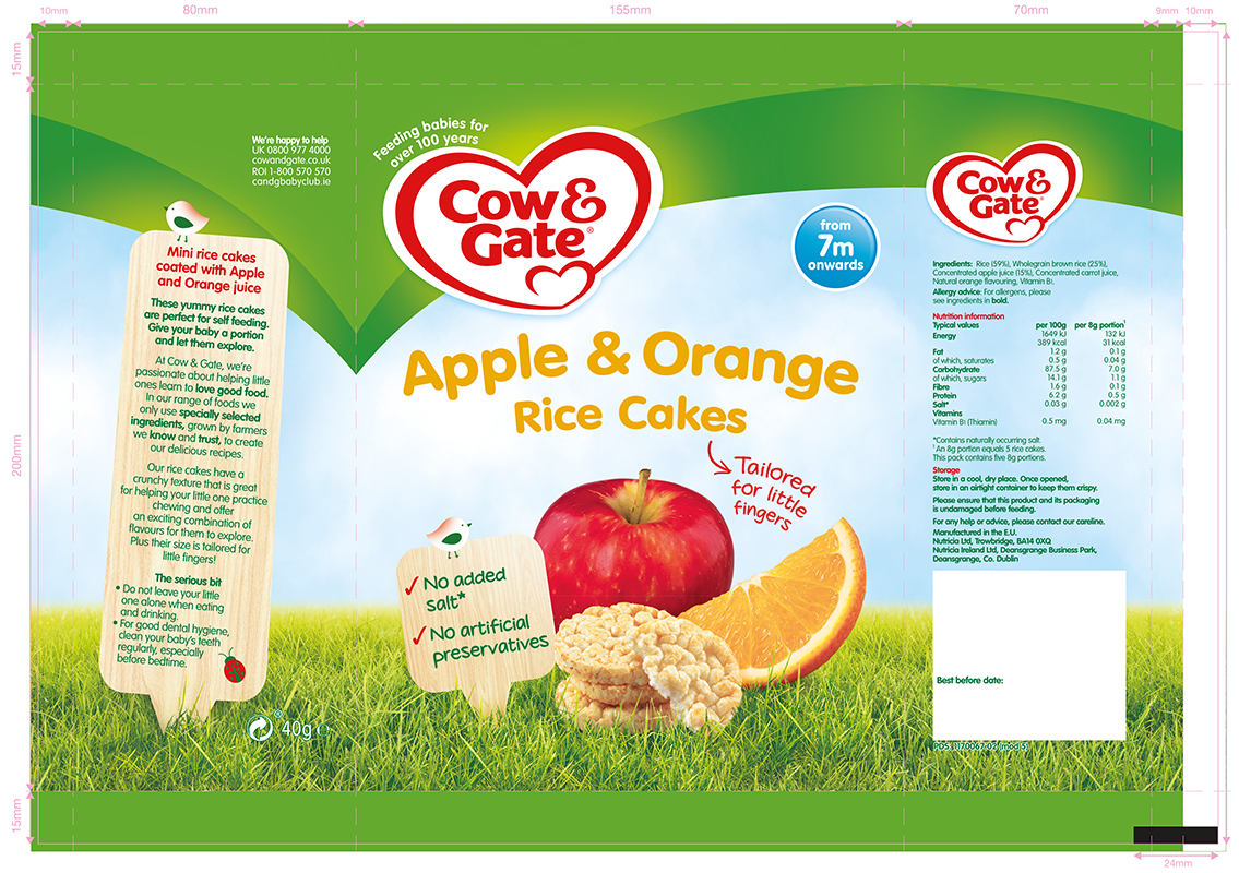 Cow & Gate – Baby Food – Flexo – Artwork & Retouch