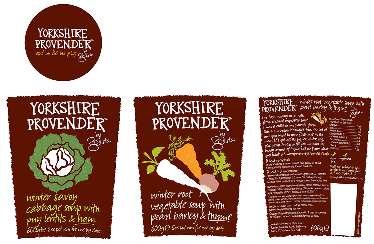 Soup Labels – Clear Flexo with White Backing – Artwork