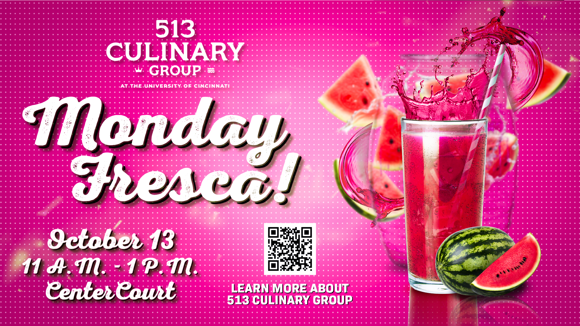 513 Culinary Group sponsored Drink promotional, in association with Sodexo