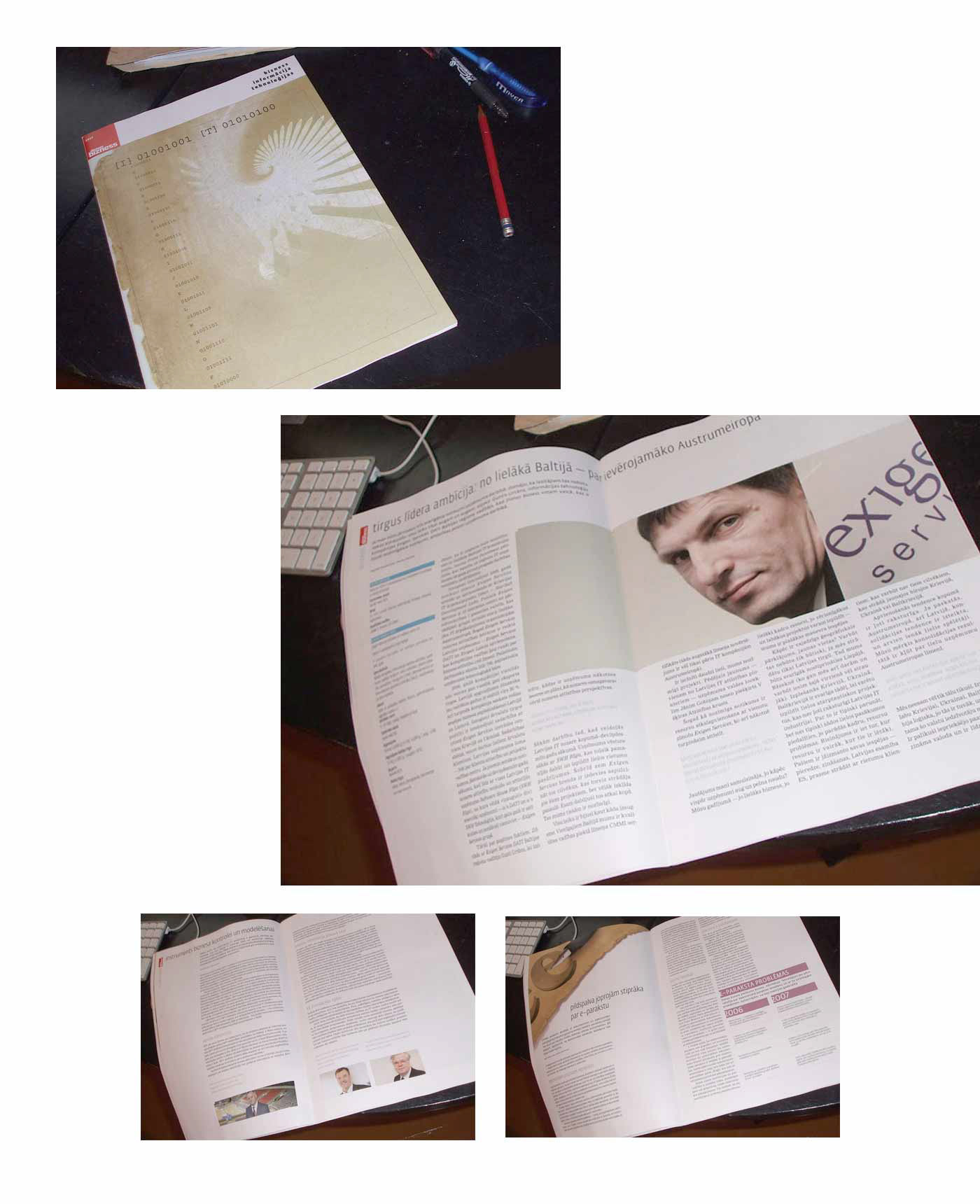 IT / DB MAGAZINES, Gatis Cirulis, graphic design, typography, layout design, publication