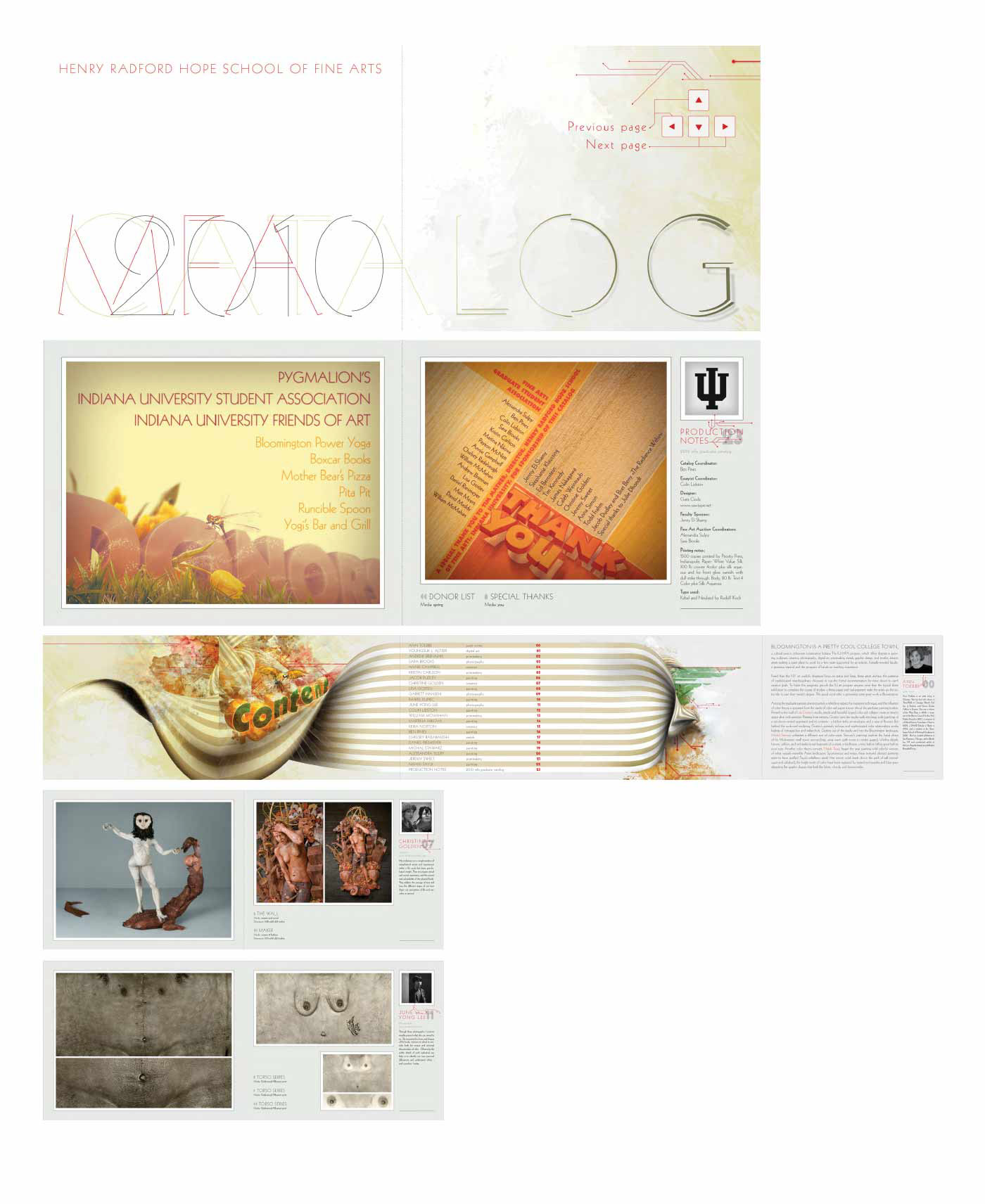 IU MFA catalog, Gatis Cirulis, graphic design, typography, layout, publication, colorful, energy, art catalog 