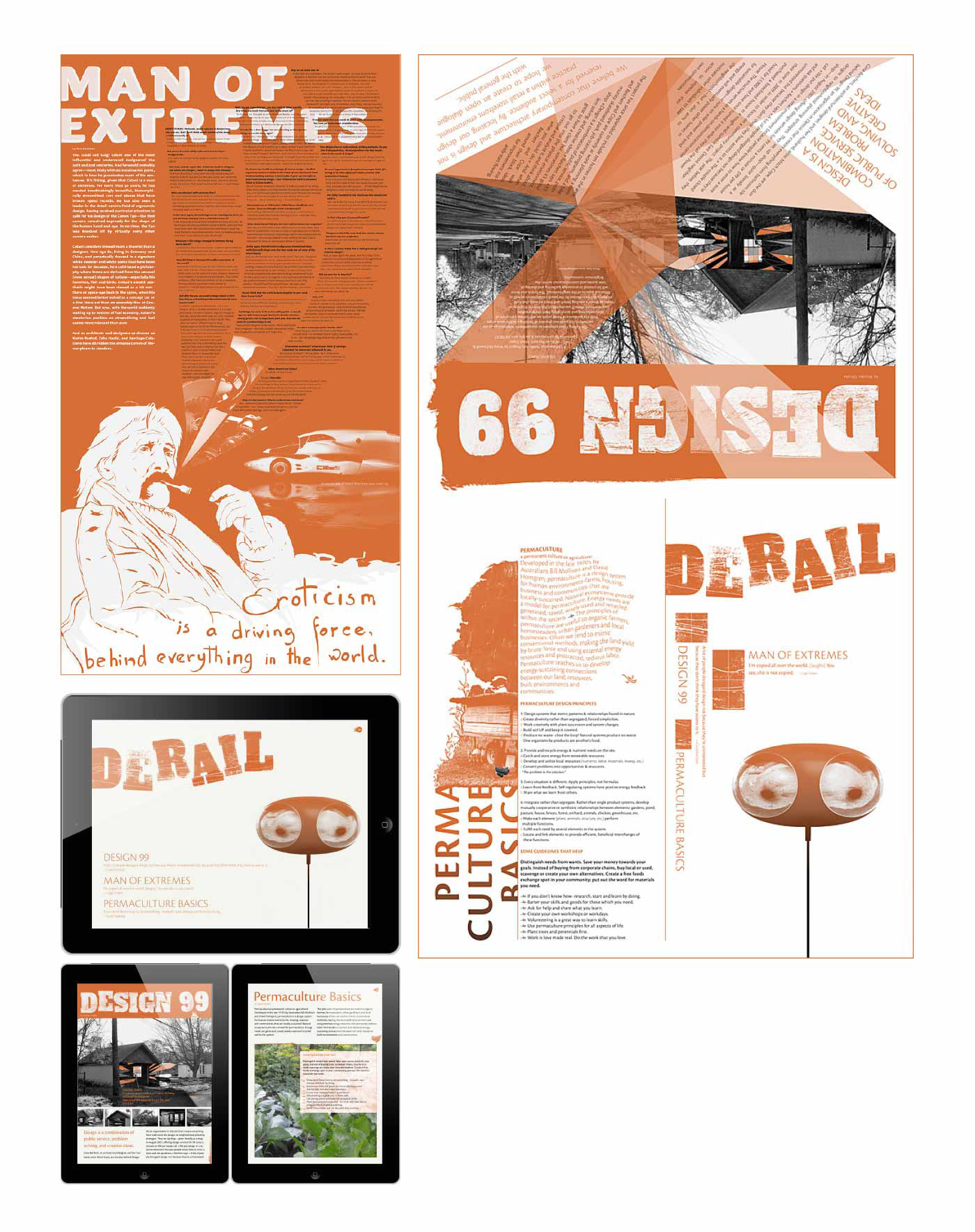Derail zine / online publication, Gatis Cirulis, graphic design, typography, publication 