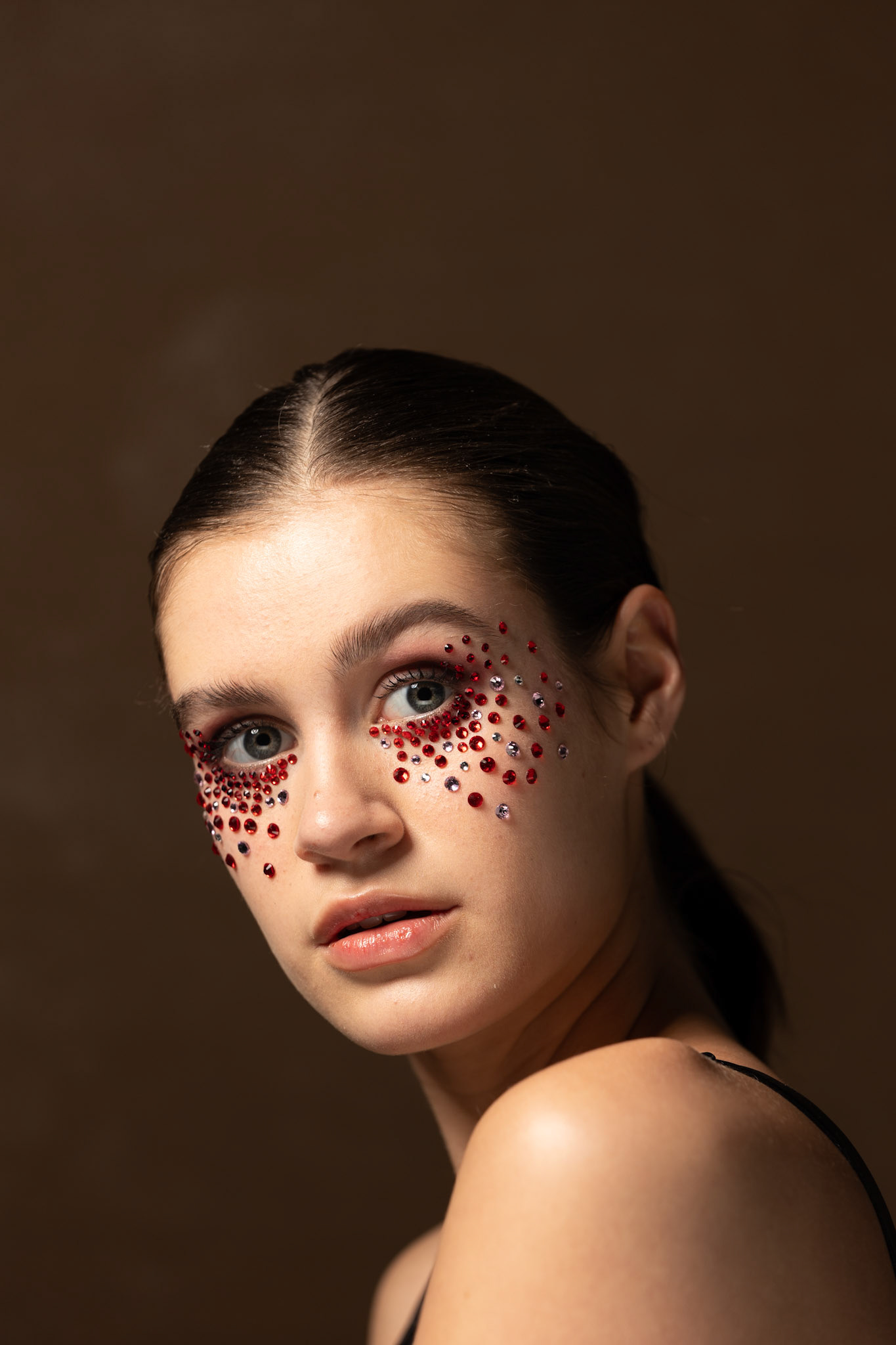 Creatieve portretfotografie met artistieke make-up