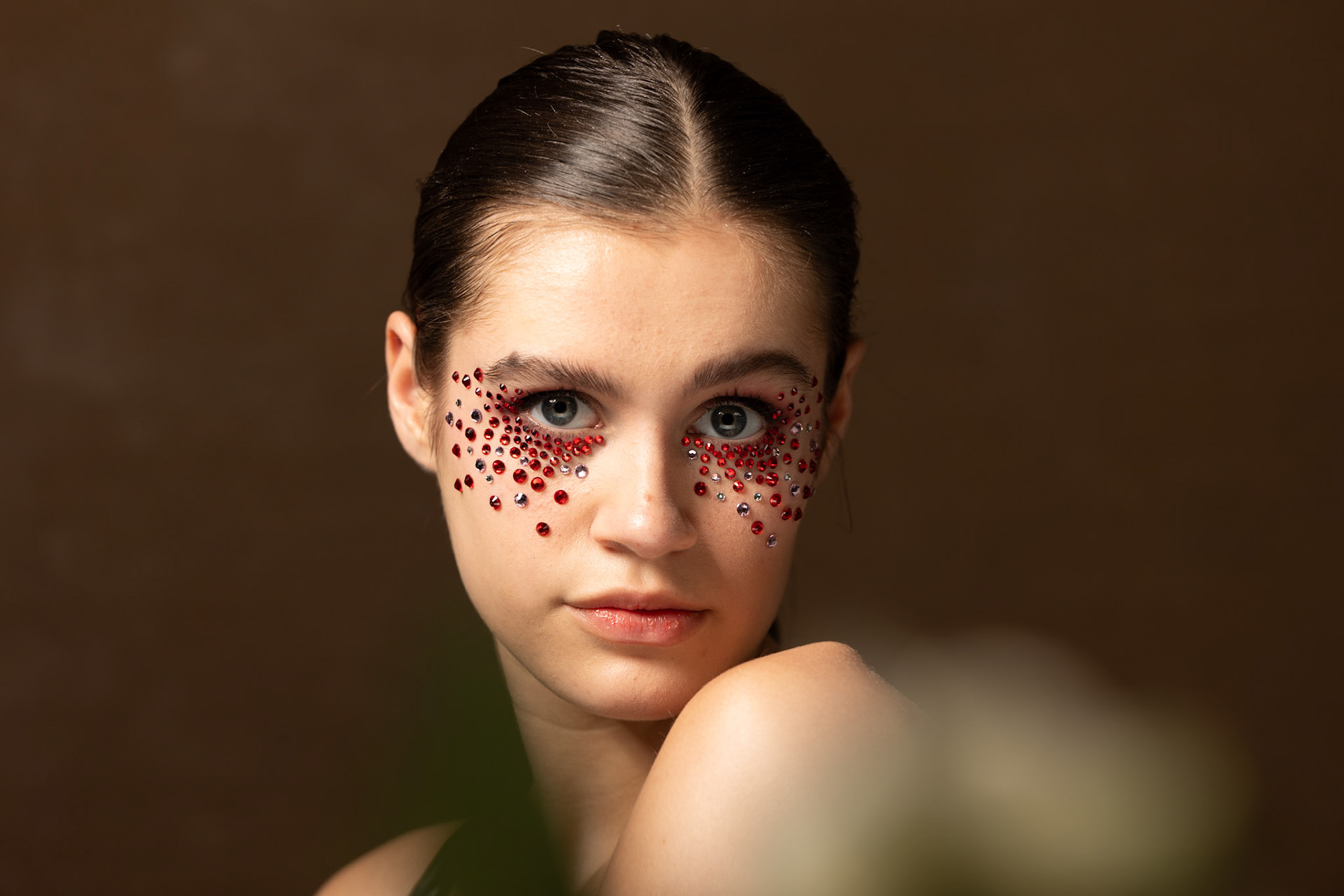Creatieve portretfotografie met artistieke make-up