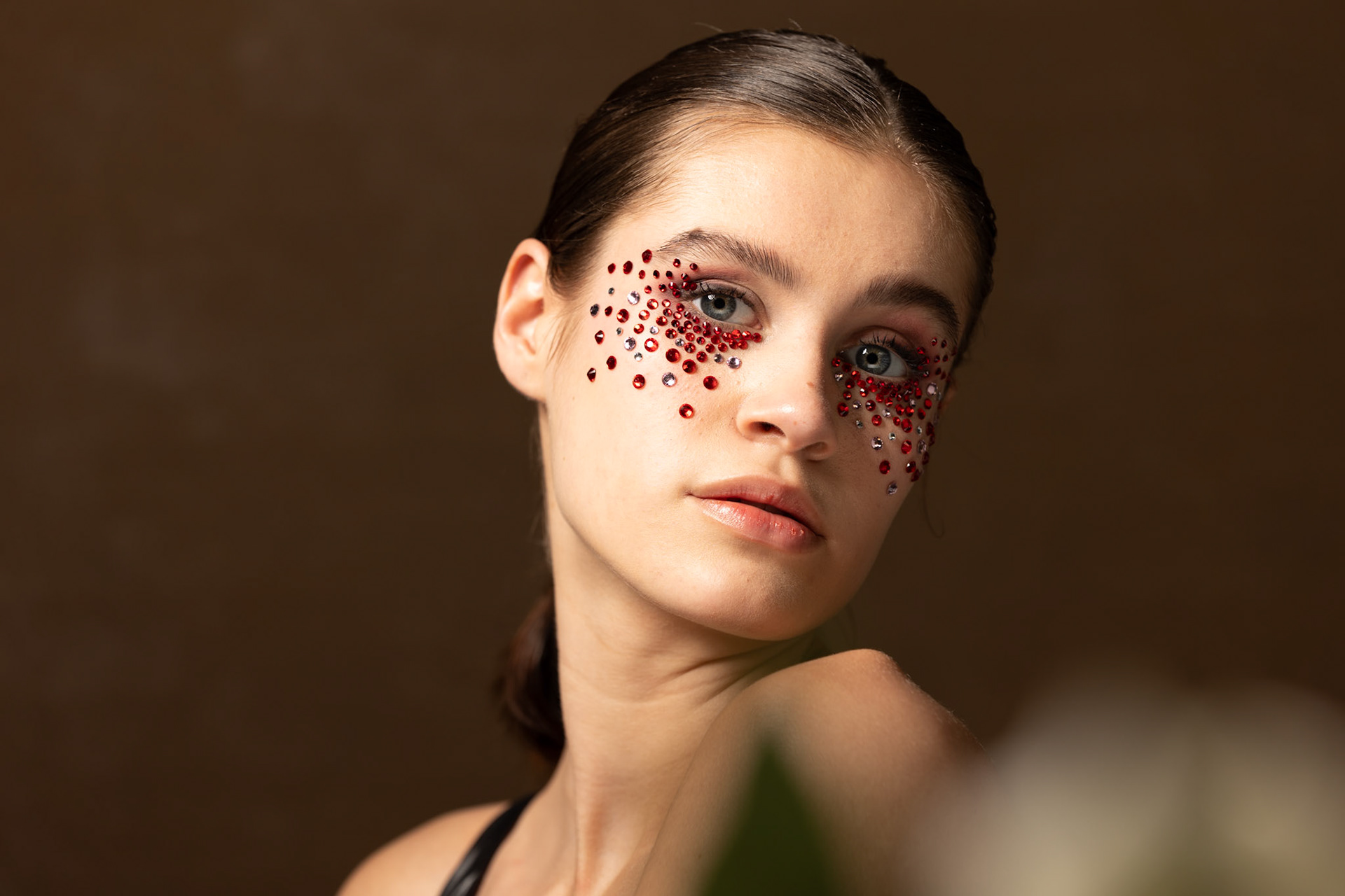 Creatieve portretfotografie met artistieke make-up