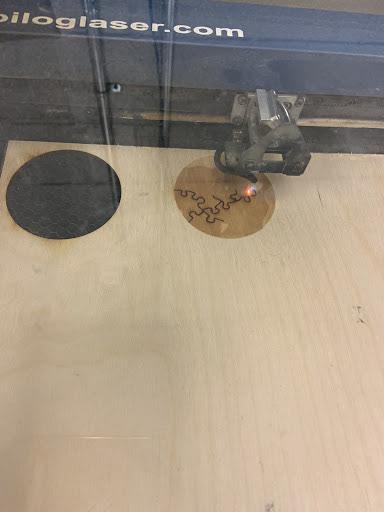 Laser cutting traditional puzzle design