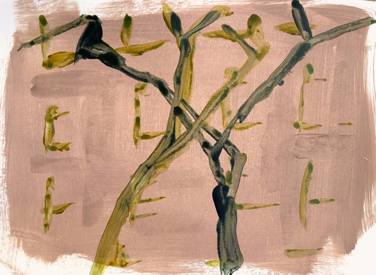 Acryl op papier, 21 x 29 cm