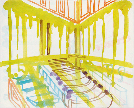 Cascade, acryl op linnen, 100 x 120 cm