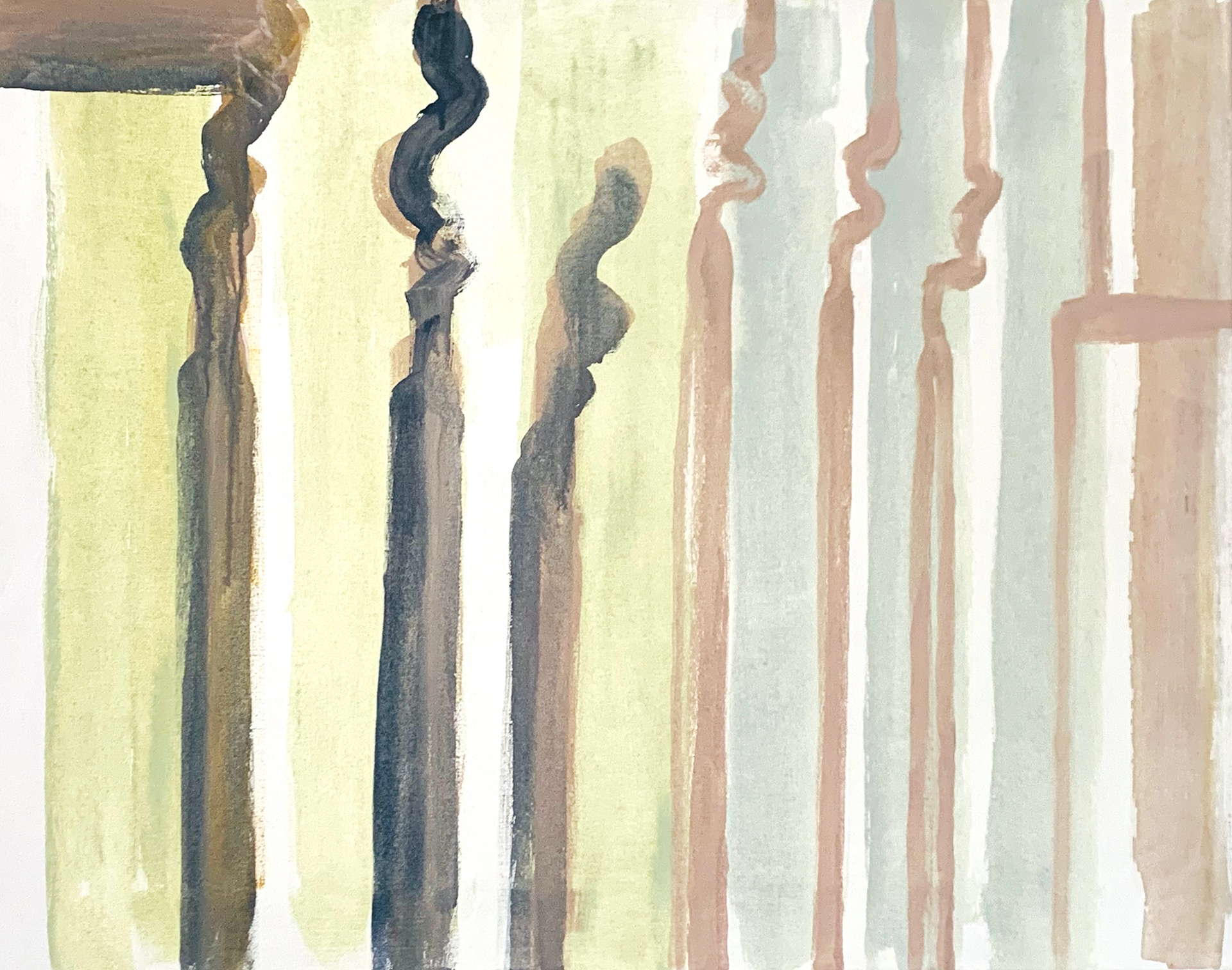 Ingetogen gesmukt, acryl op linnen, 70 x 90 cm