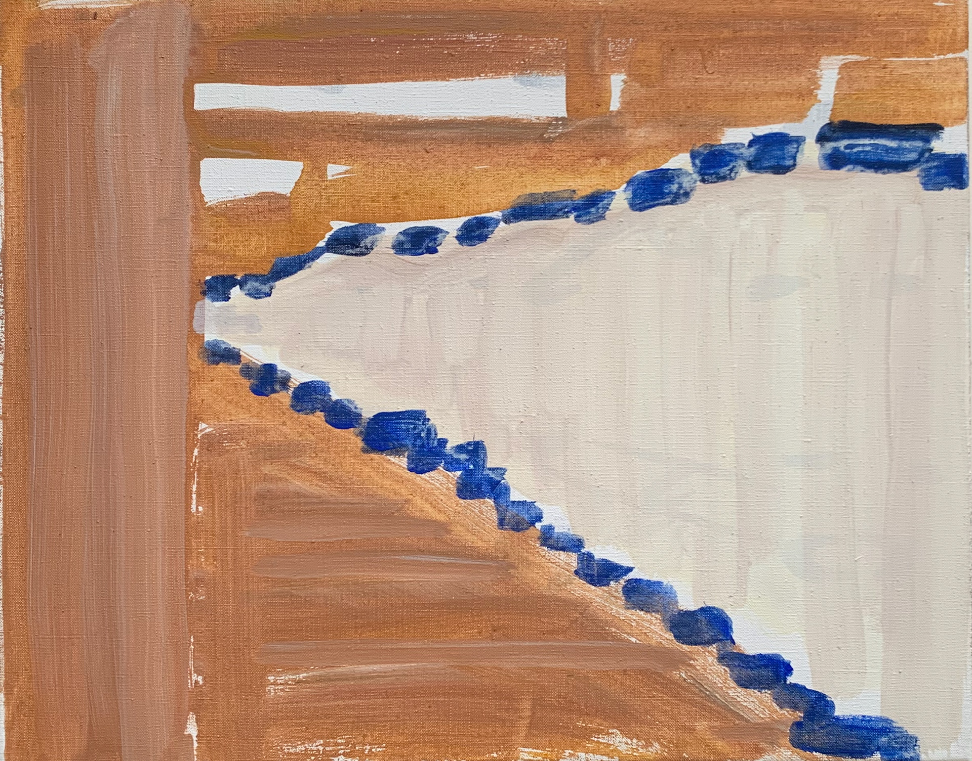 Als vitrage, acryl op linnen, 40 x 50 cm