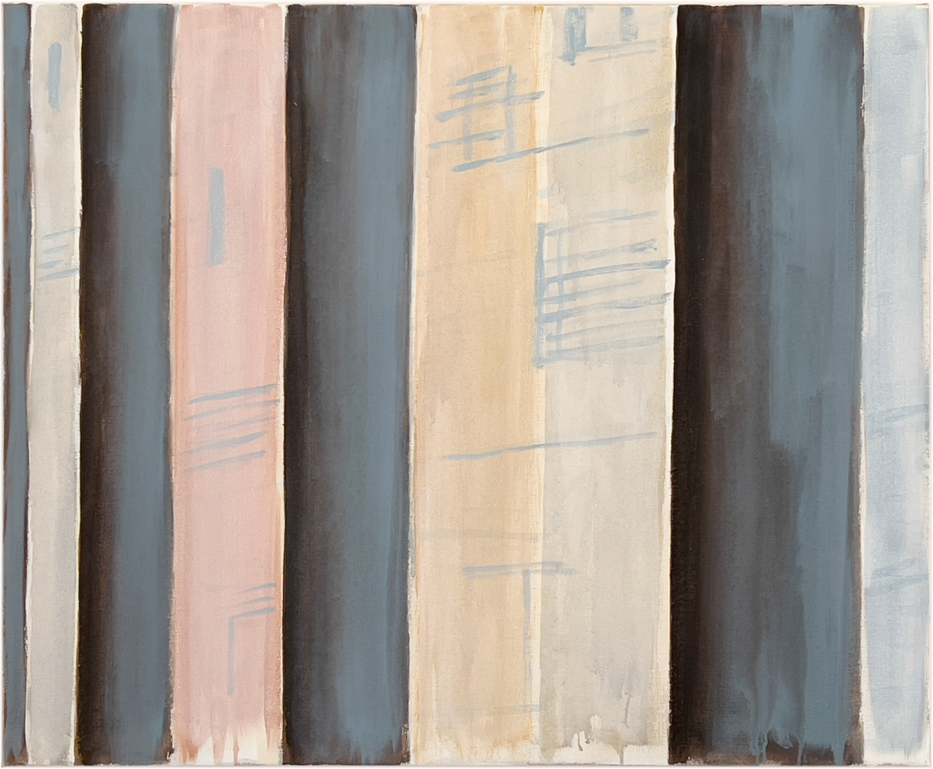 Als de kam van een reuzin, acryl op linnen, 90 x 110 cm