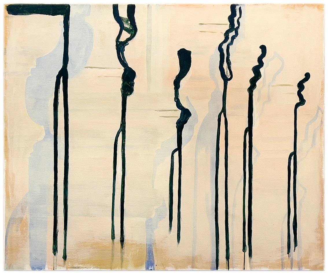 Als haarspelden, acryl op linnen, 100 x 120 cm