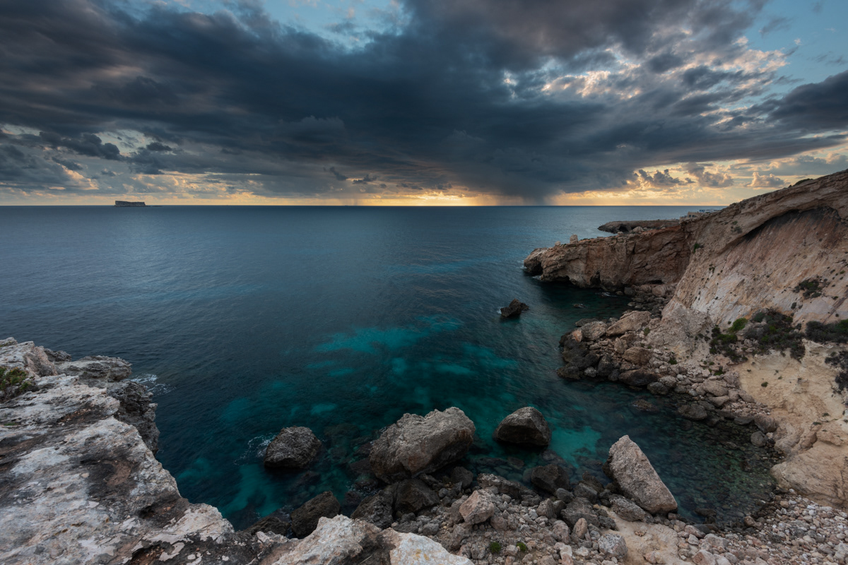 Passing storm at Lapsi coast