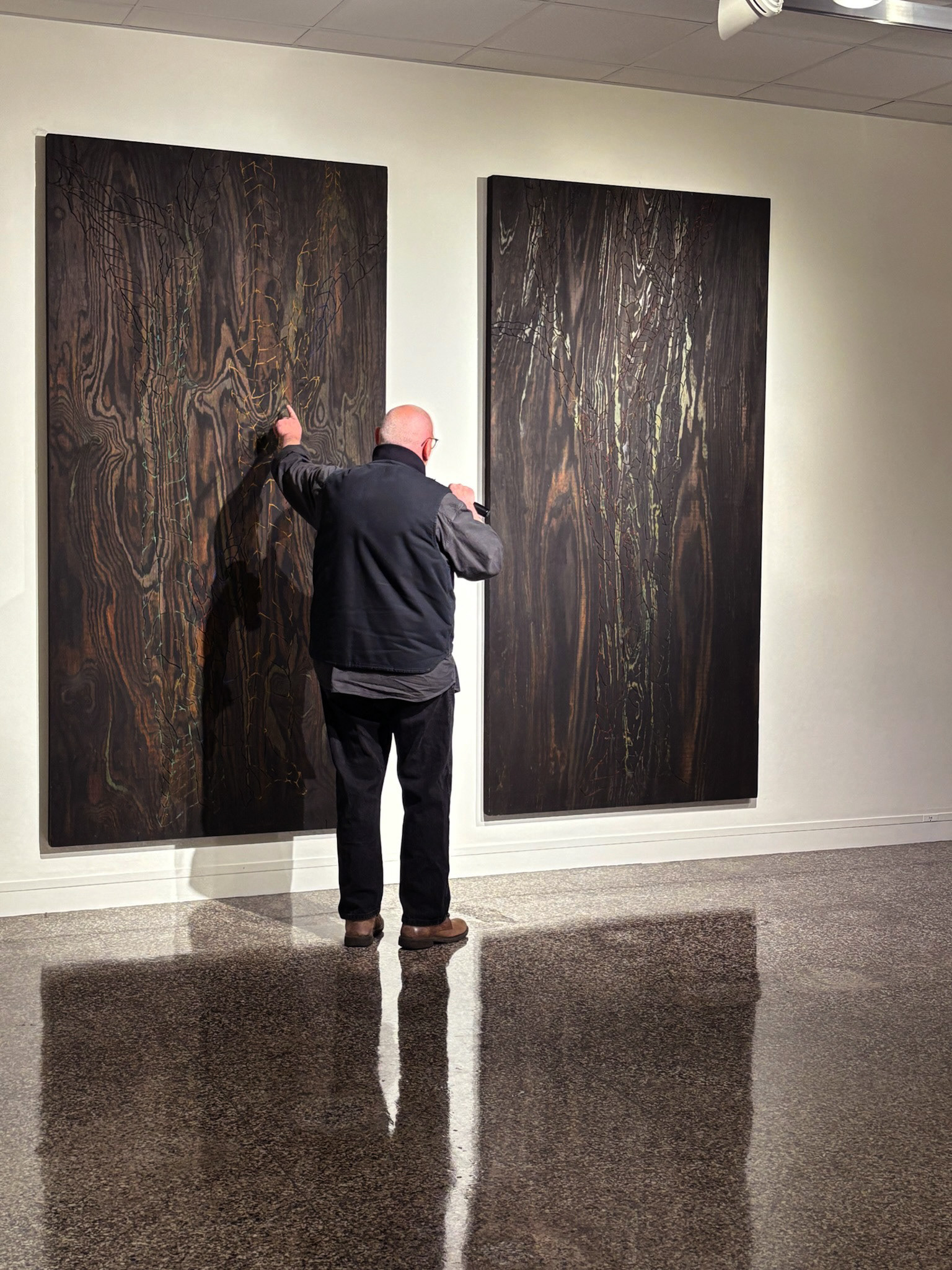 Michael x. Ryan at the Installation at Rockford Art Museum