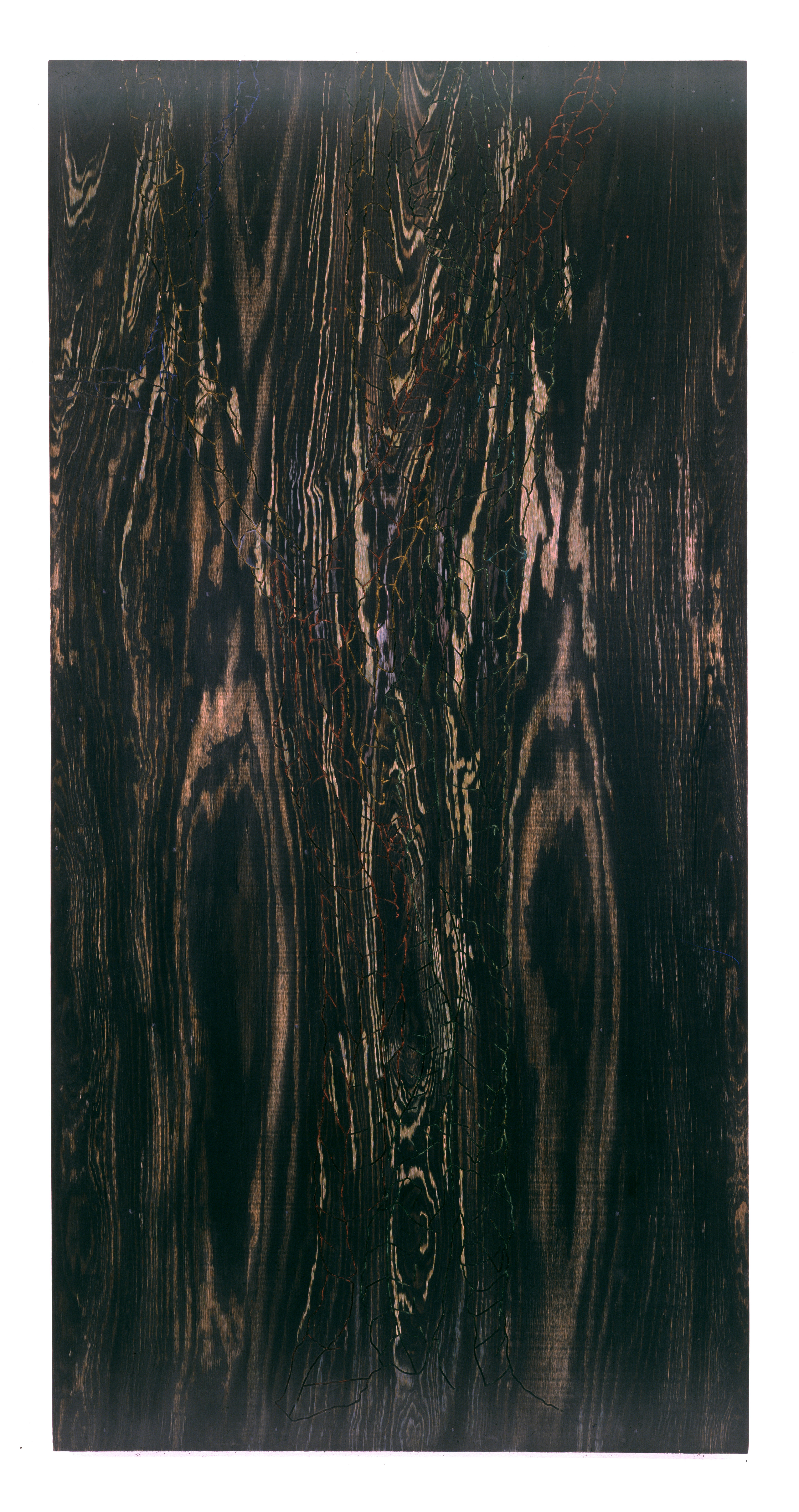 [M2] Adams Mulberry Tree #1 north view, 1985-87 acrylic and ink on routed plywood 96 x 48 x 2 in (243.84 x 121.92 x 5.08 cm)