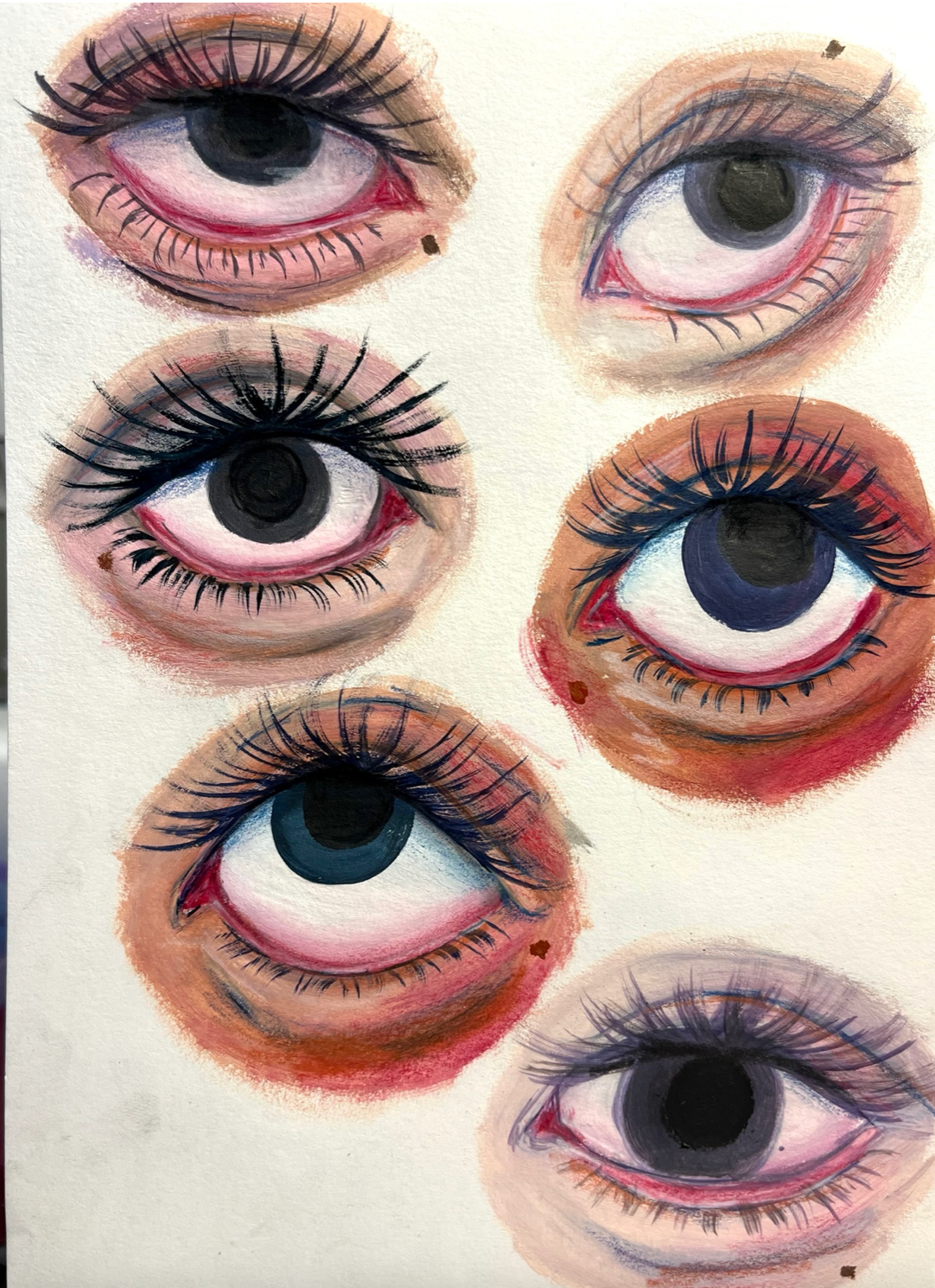 EYE STUDY- gouache on paper- 15x 21 cm- 2022