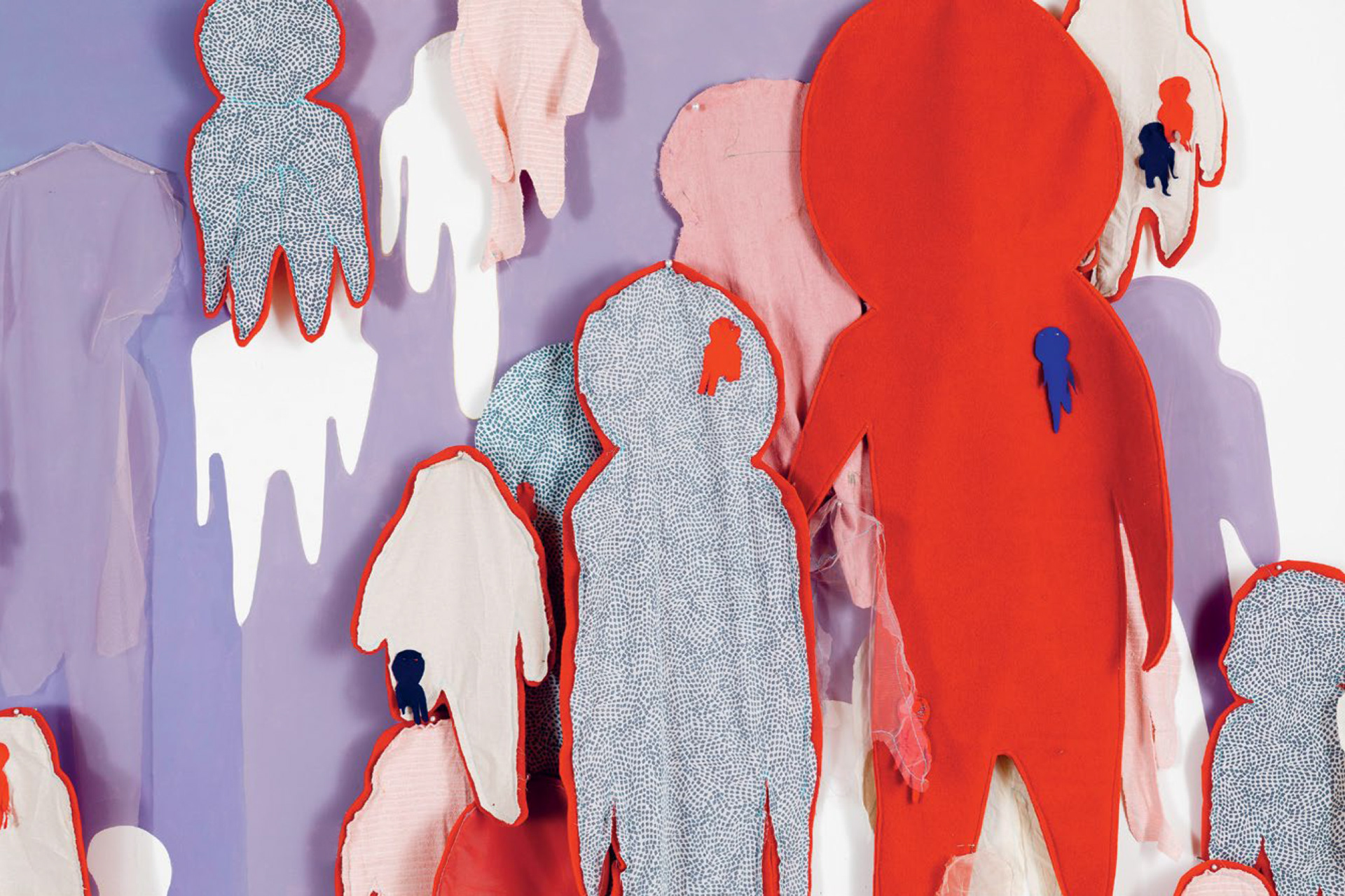 HOW:WHY:THE FISH:THE BIRDS (detail) - textile materials- 3x6m- 2022