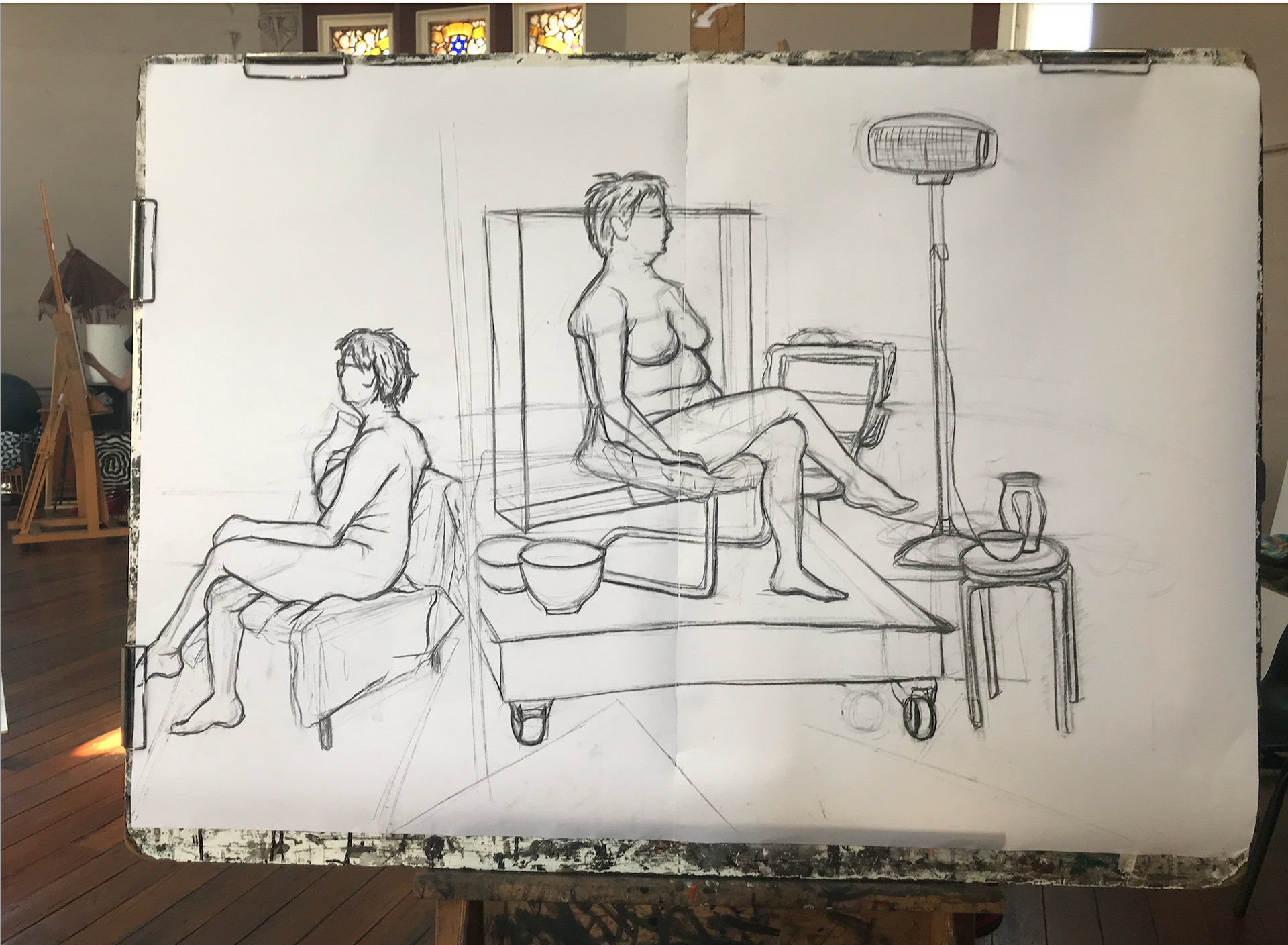 LIFE- charcoal pencil on paper- 59.4x 84.1 cm- 2020