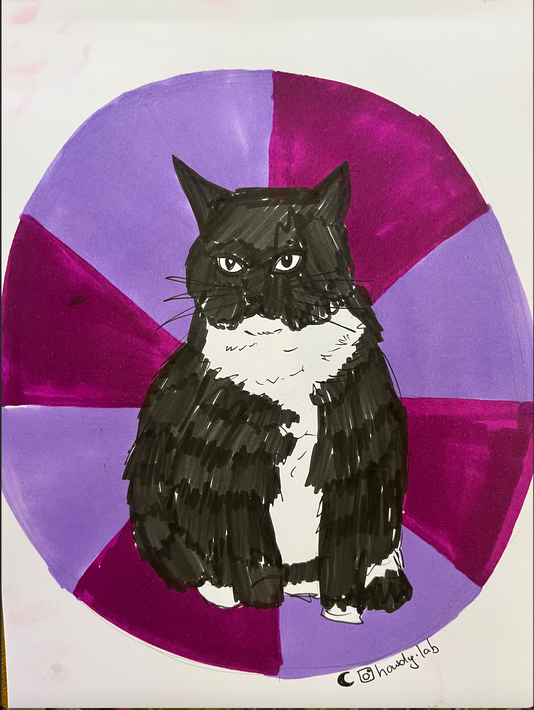 PORTIA- copic and felt tip on paper- 21x 30cm- 2022