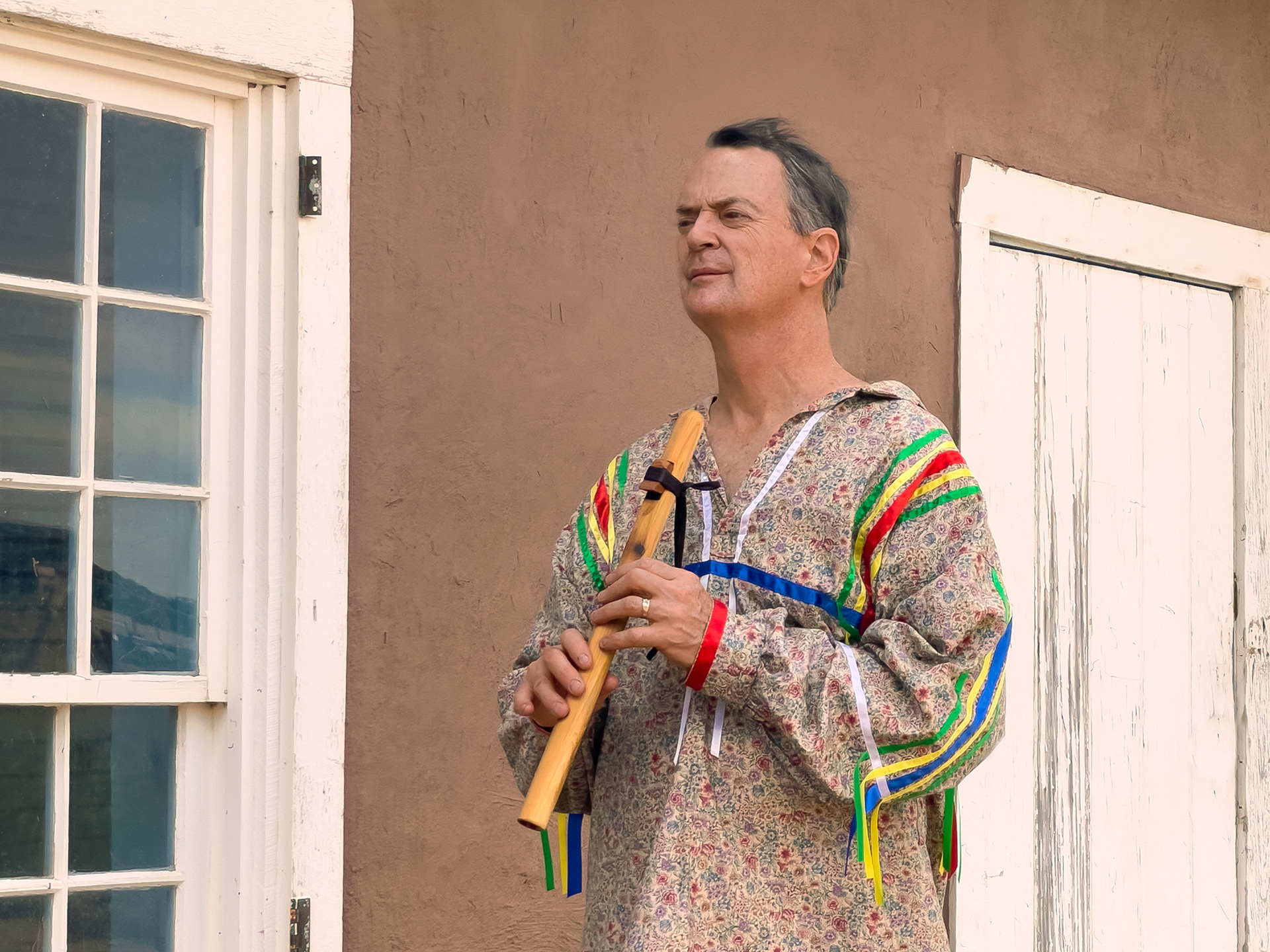 About to play a closing piece on my cedar flute to honor the tribes whose homeland this is.
