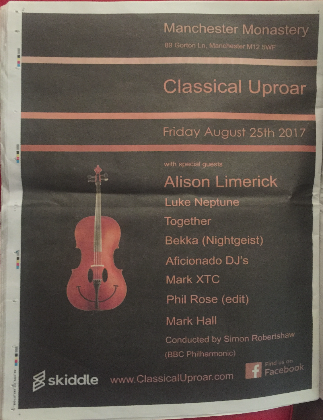 Newspaper Advertisement for Classical Uproar