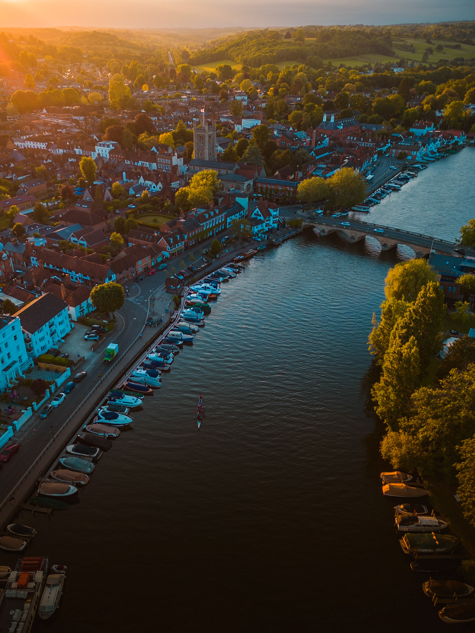 Dragonboat at Sunset, Henley