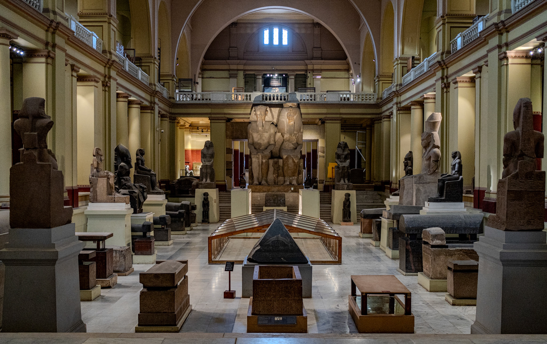 After hours inside the Egyptian Museum in Cairo