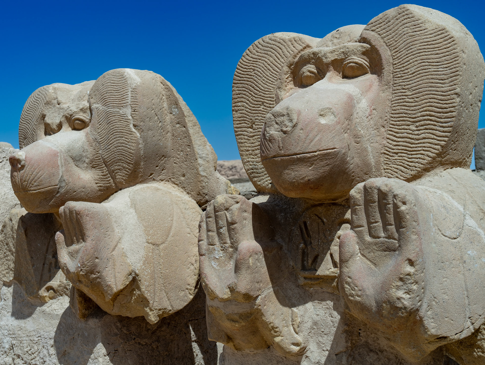Baboon sculpture, temple of Ramesses II