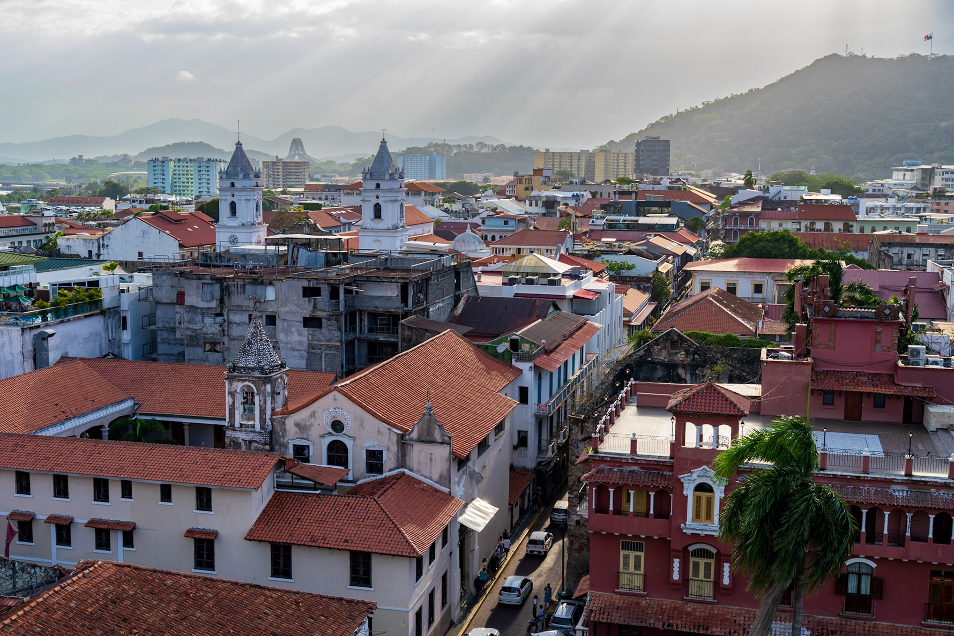 Looking towards the Bridge of the Americas from Casco Viejo