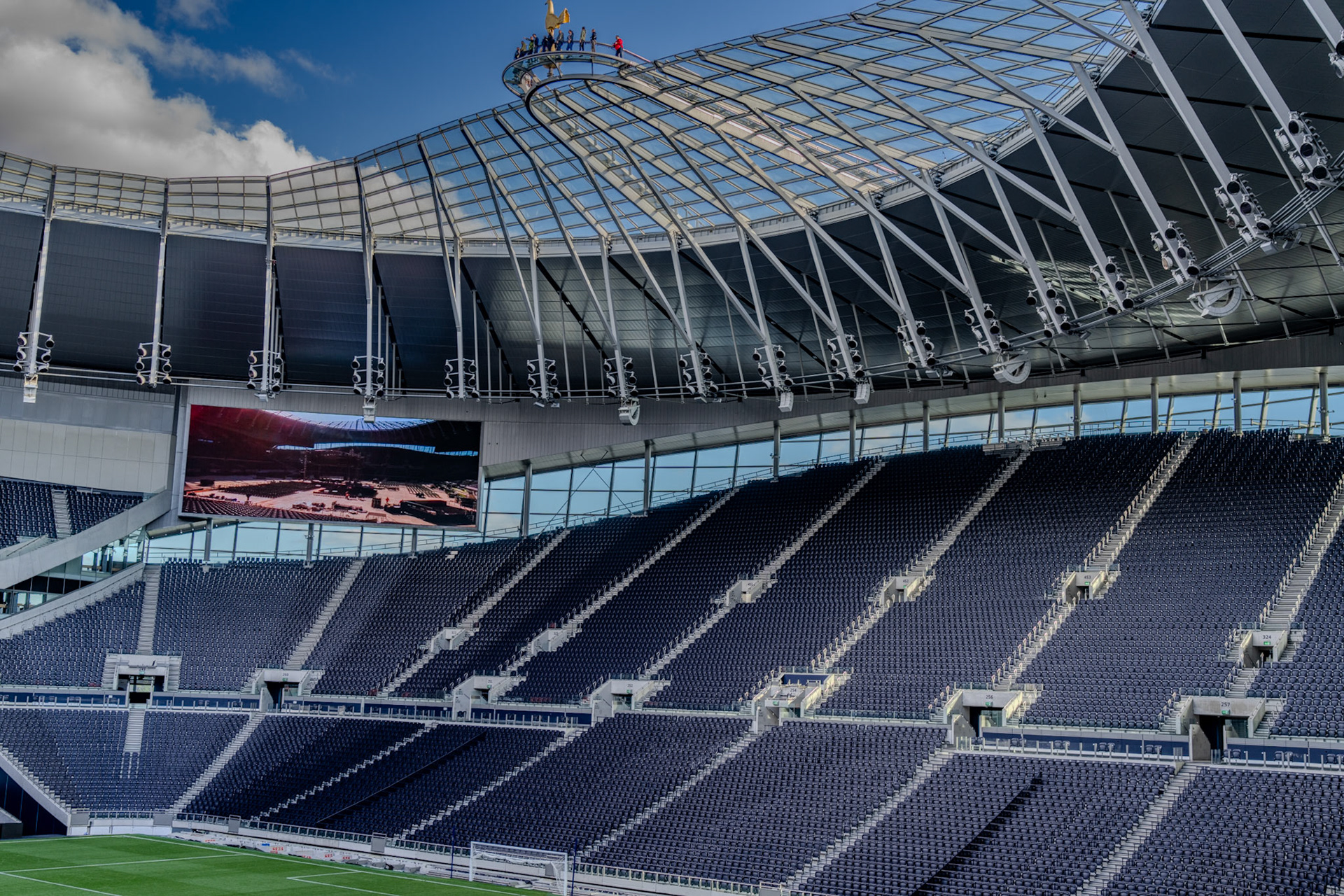 Golden cockeral above the Tottenham Hotspur stands